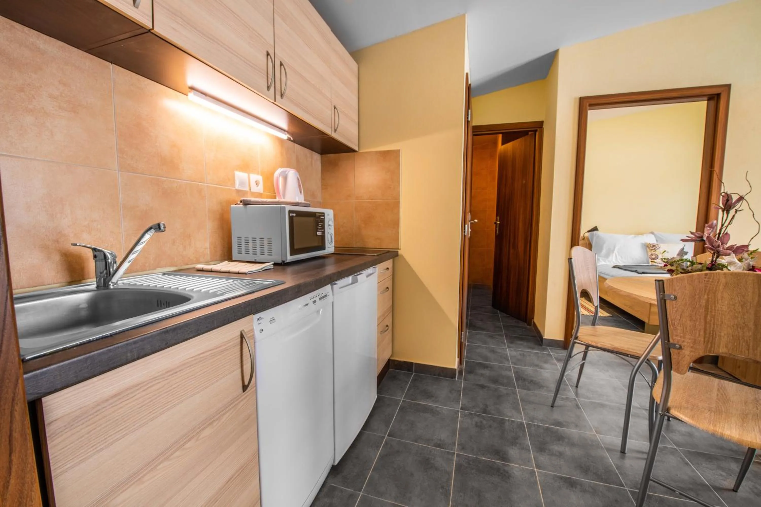 Kitchen or kitchenette in Sojka Resort