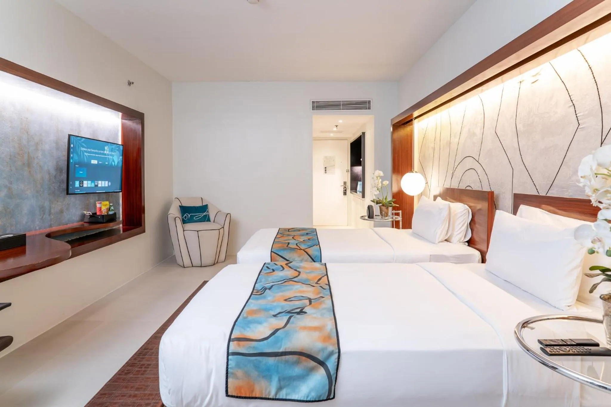 Bed in The Picasso Boutique Serviced Residences Managed by HII