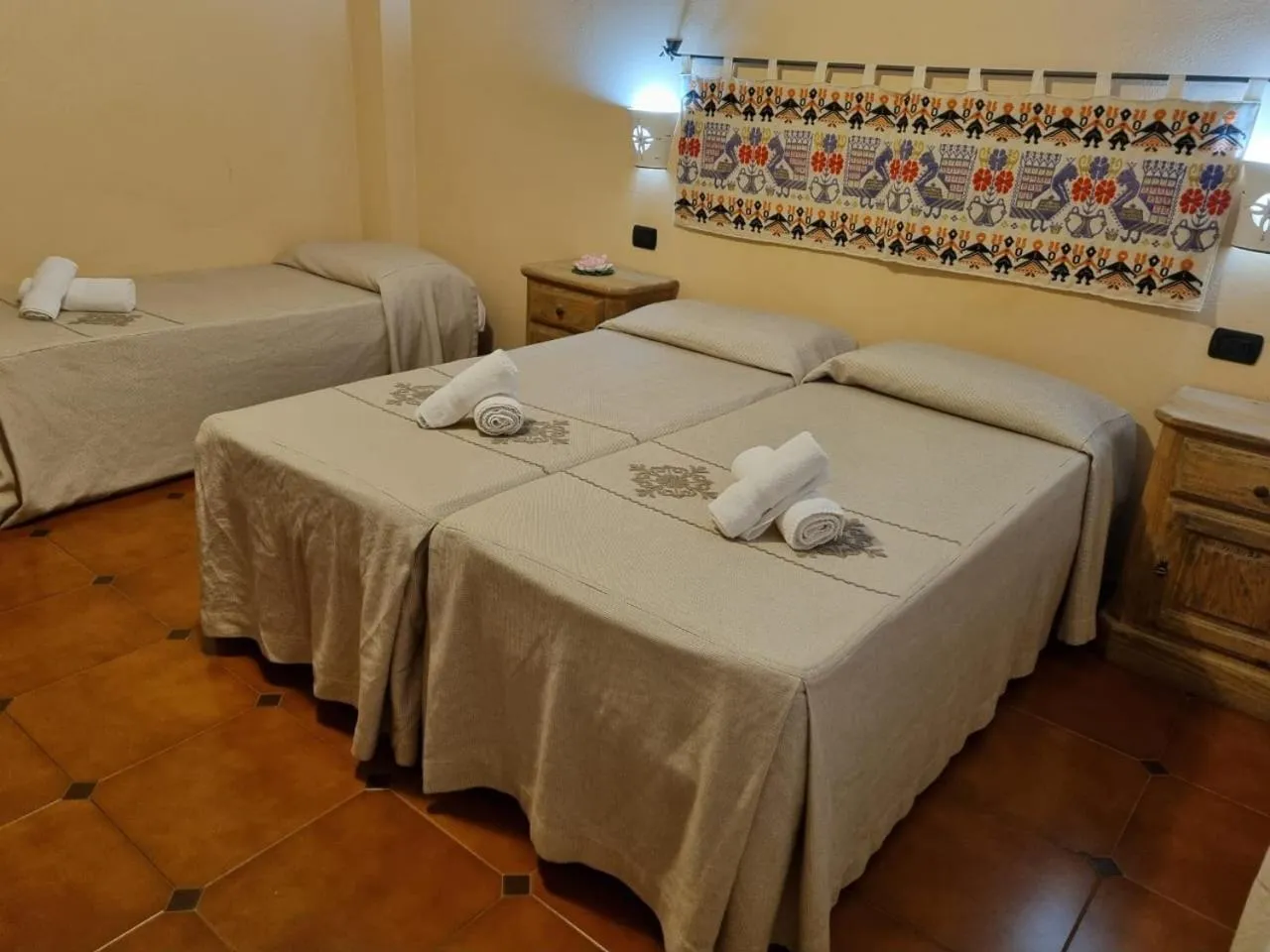 Bed in Hotel Plammas