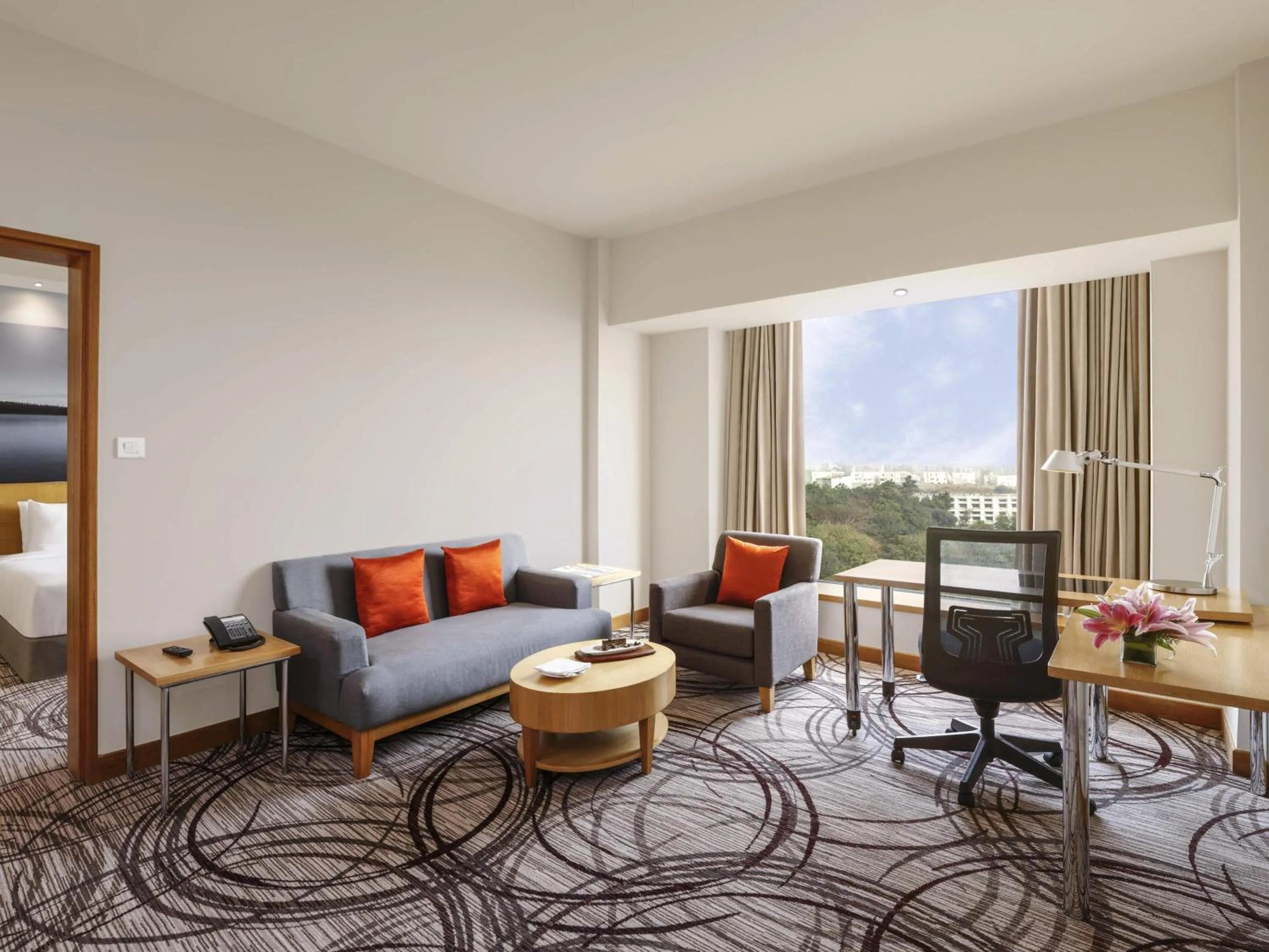 Bedroom in Novotel Hyderabad Convention Centre