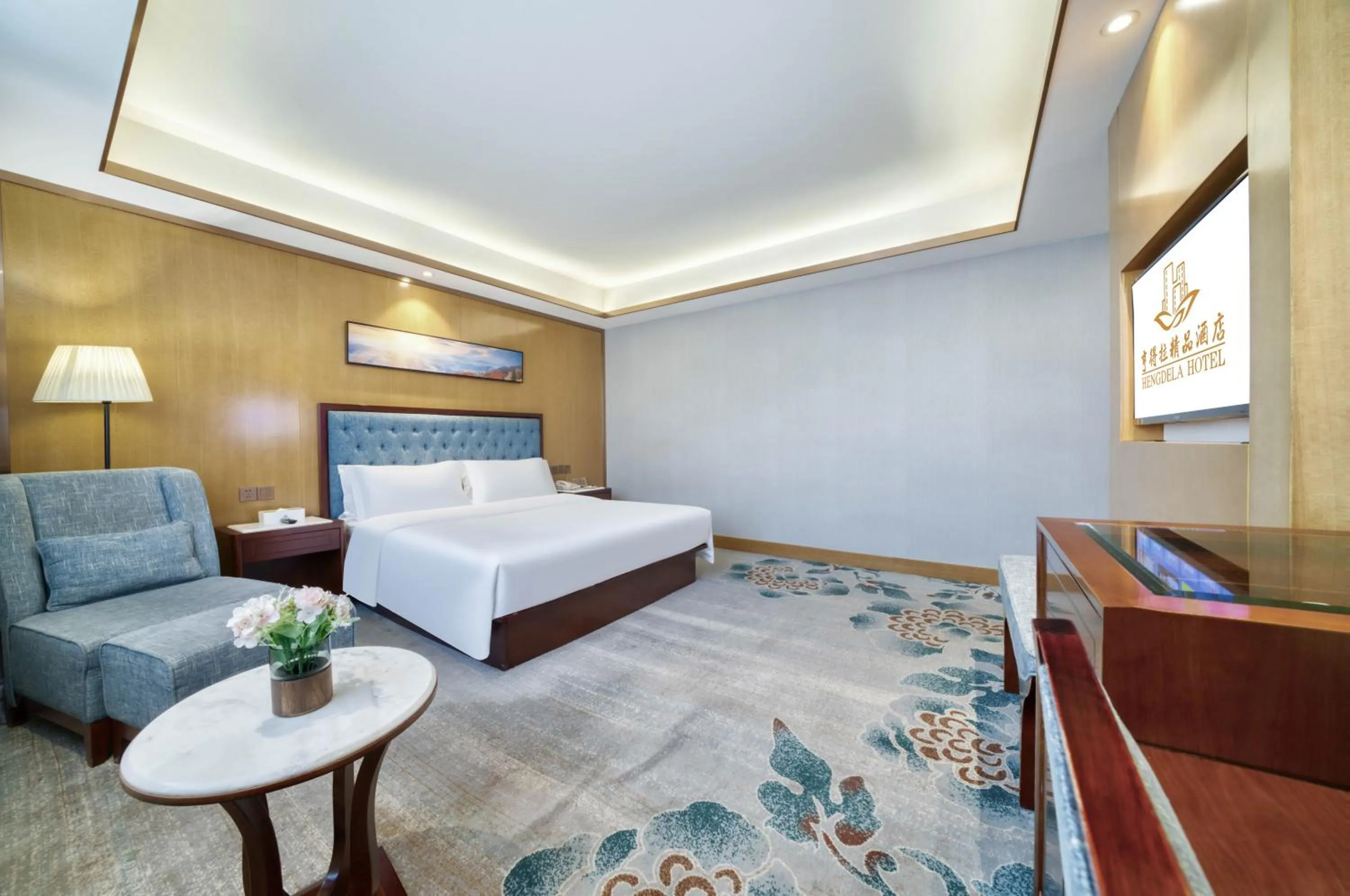 Bed in Hendra Hotel - Wenzhou Longwan International Airport Yongzhong Metro Station Branch