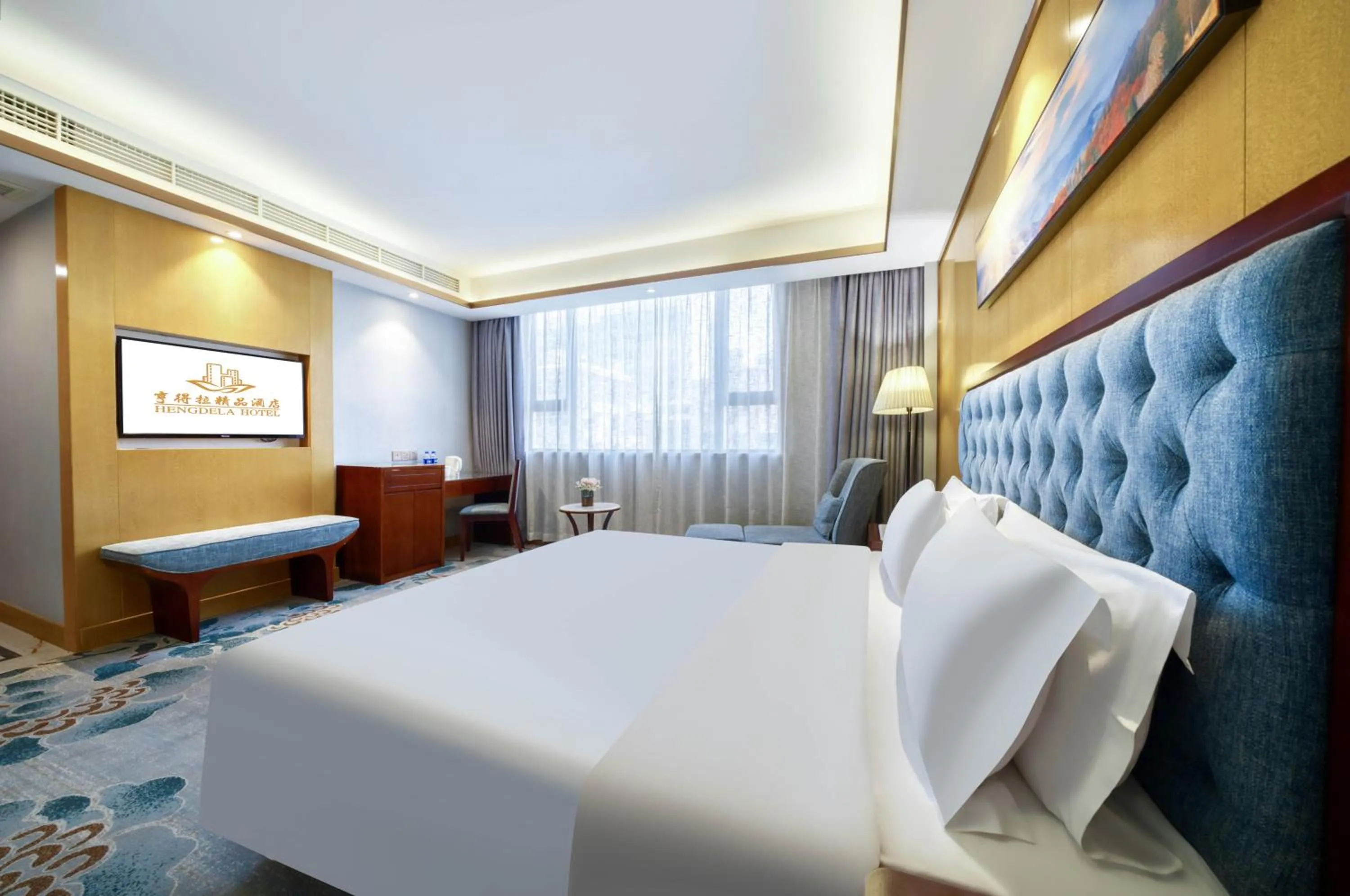 Bed in Hendra Hotel - Wenzhou Longwan International Airport Yongzhong Metro Station Branch