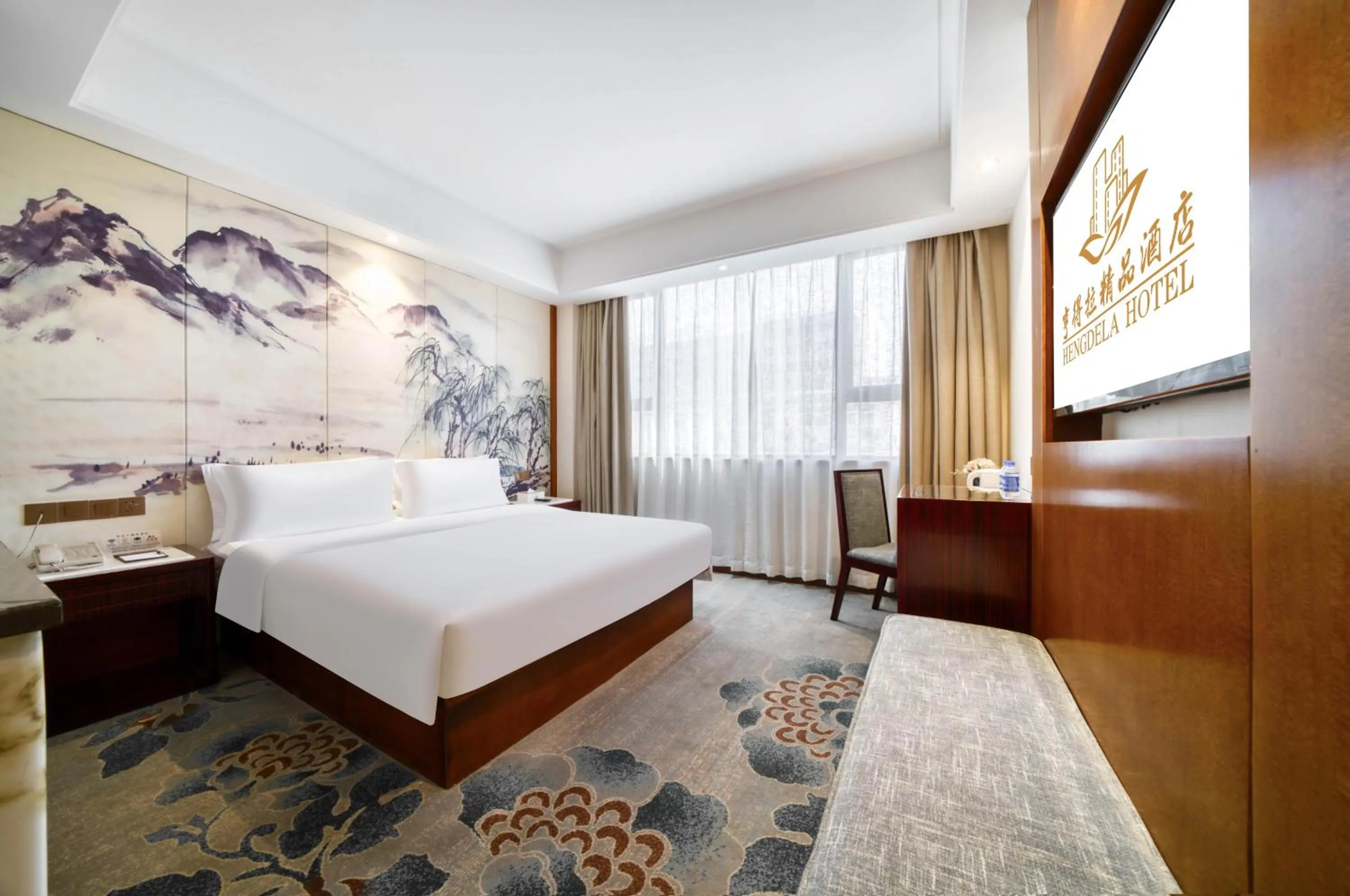 Bed in Hendra Hotel - Wenzhou Longwan International Airport Yongzhong Metro Station Branch