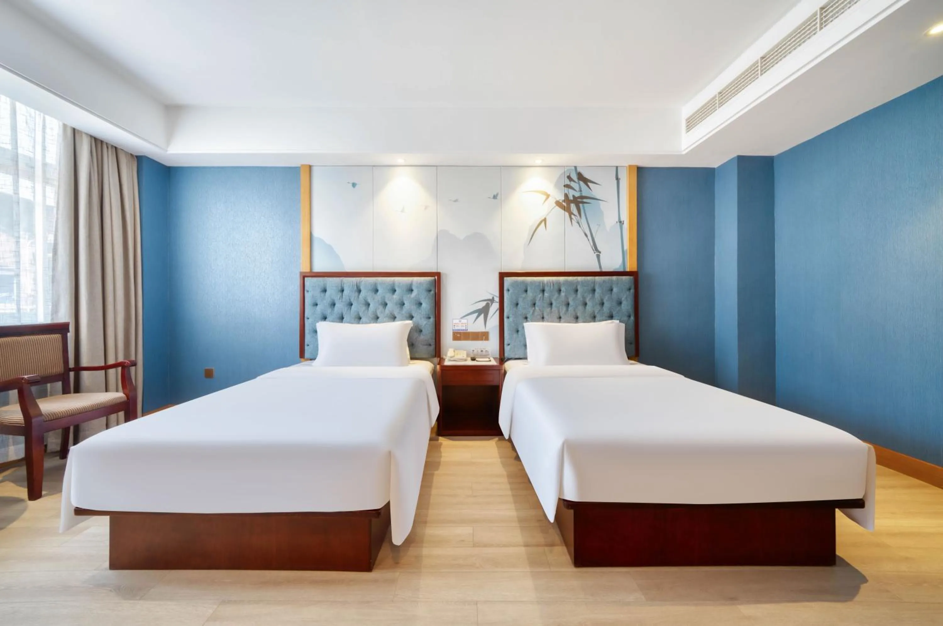 Bed in Hendra Hotel - Wenzhou Longwan International Airport Yongzhong Metro Station Branch