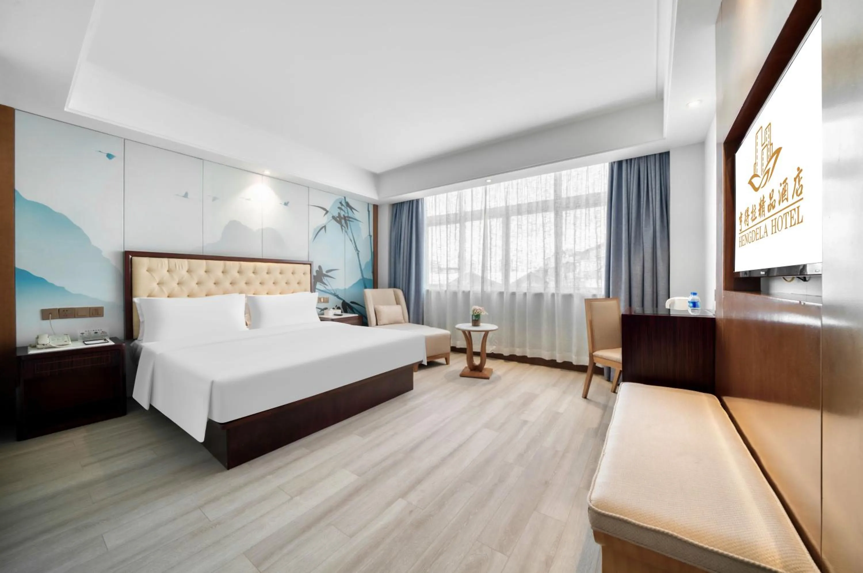 Bed in Hendra Hotel - Wenzhou Longwan International Airport Yongzhong Metro Station Branch