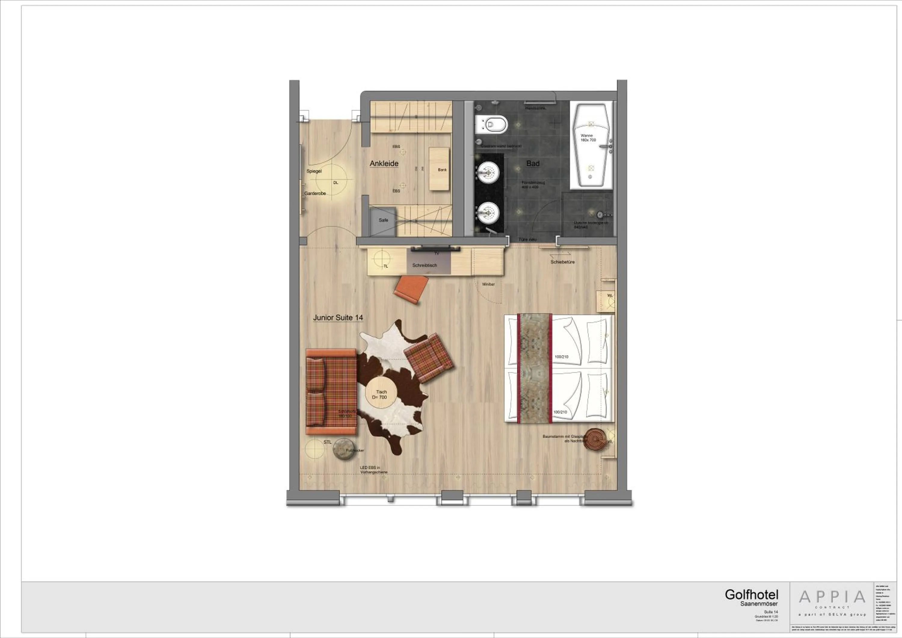 Floor plan in GOLFHOTEL Les Hauts de Gstaad & SPA