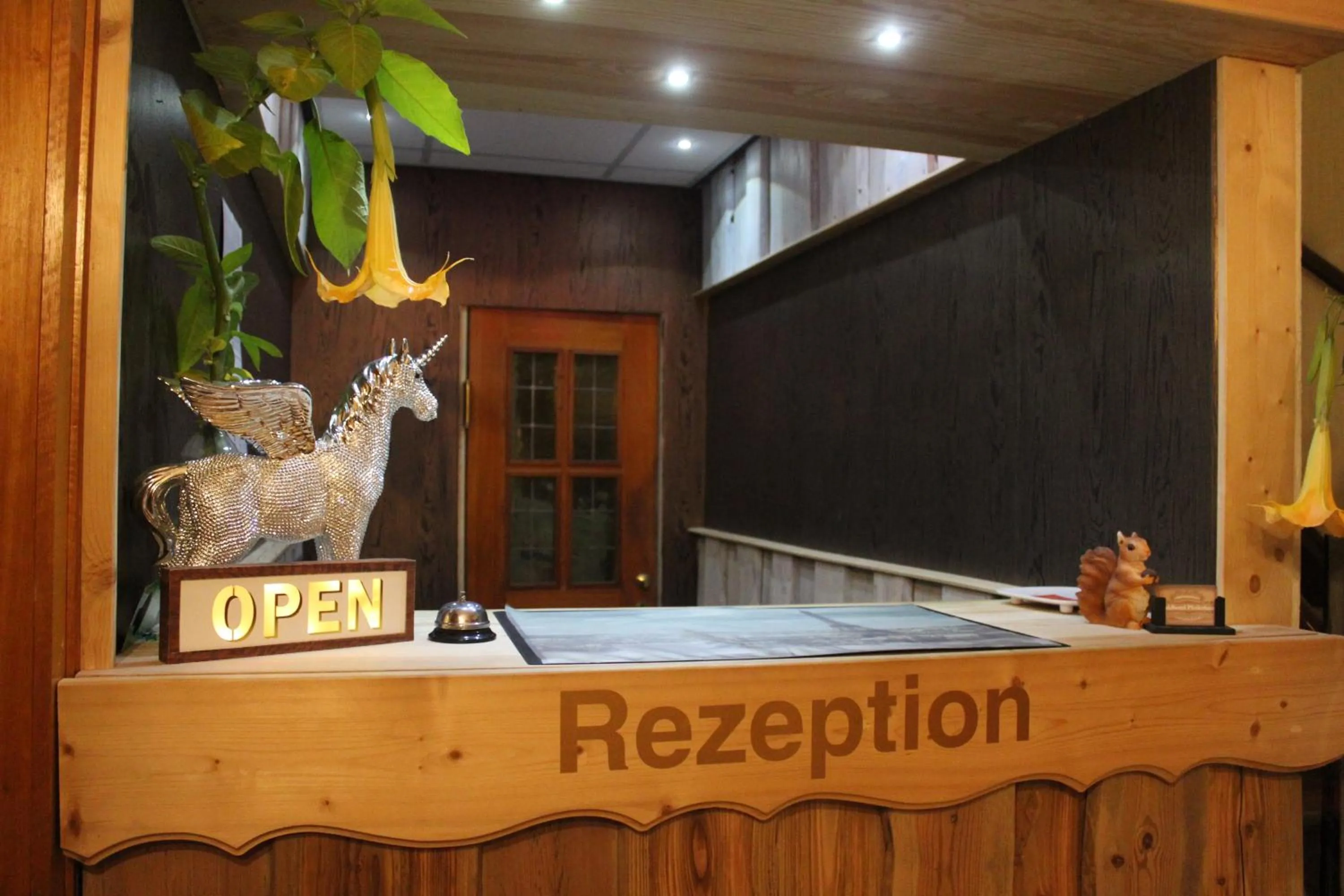 Lobby or reception in Waldpension Pfeiferhaus