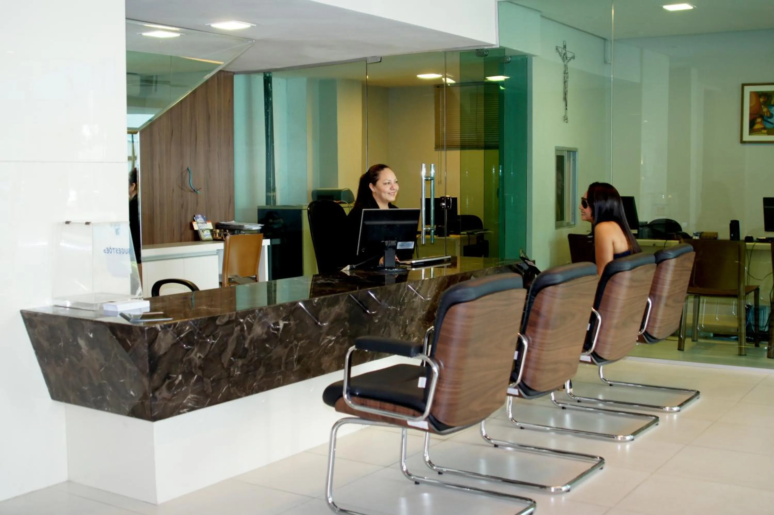 Lobby or reception in Hotel Meridional