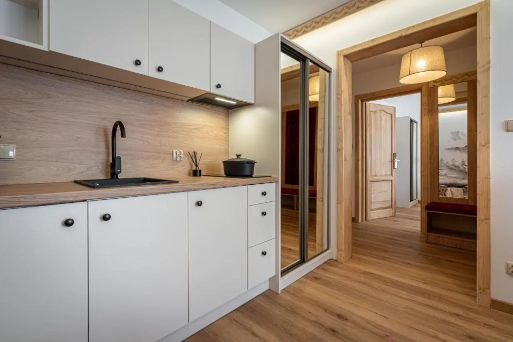 Kitchen or kitchenette in Pensjonat Dawidek