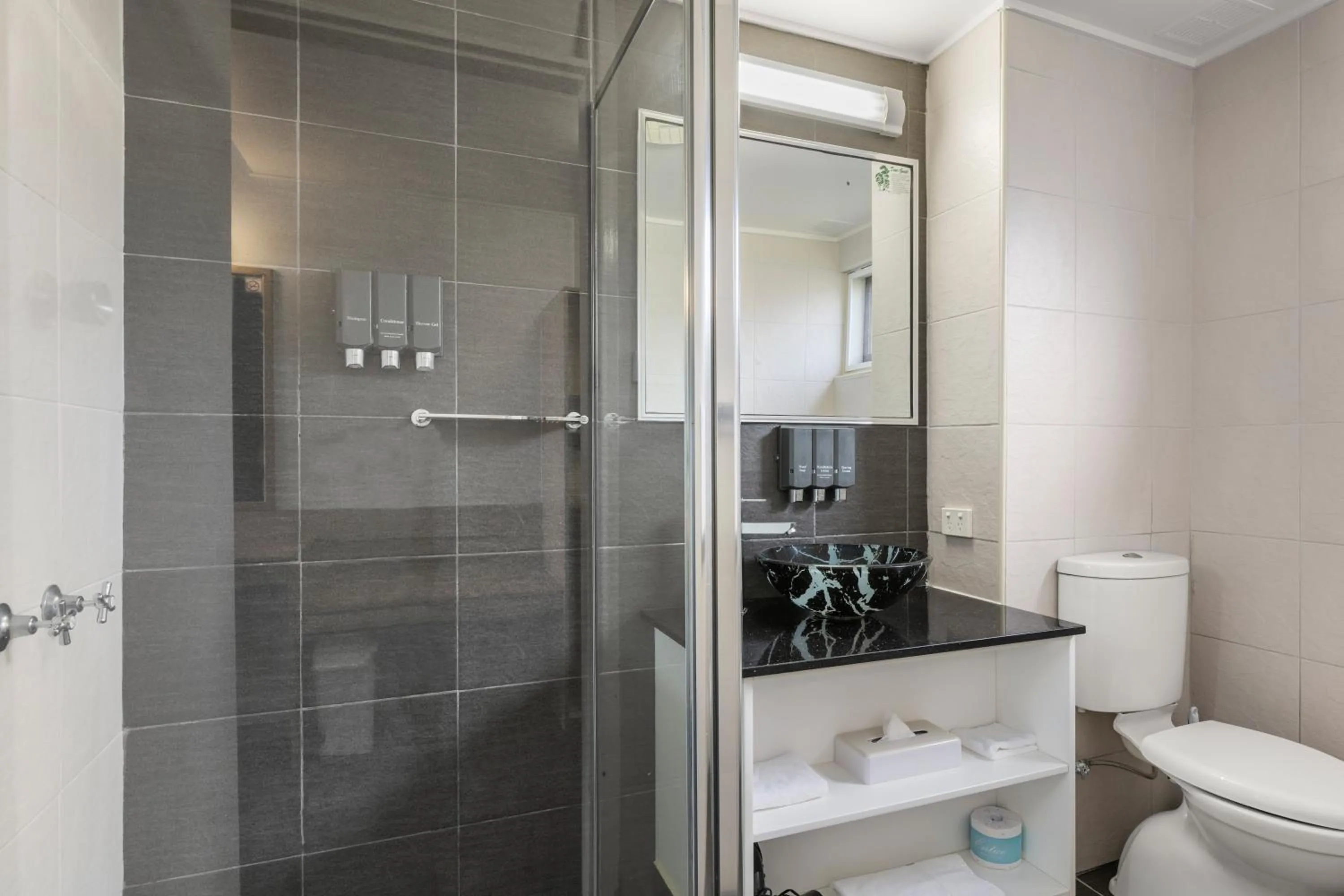 Bathroom in Zebra Motel