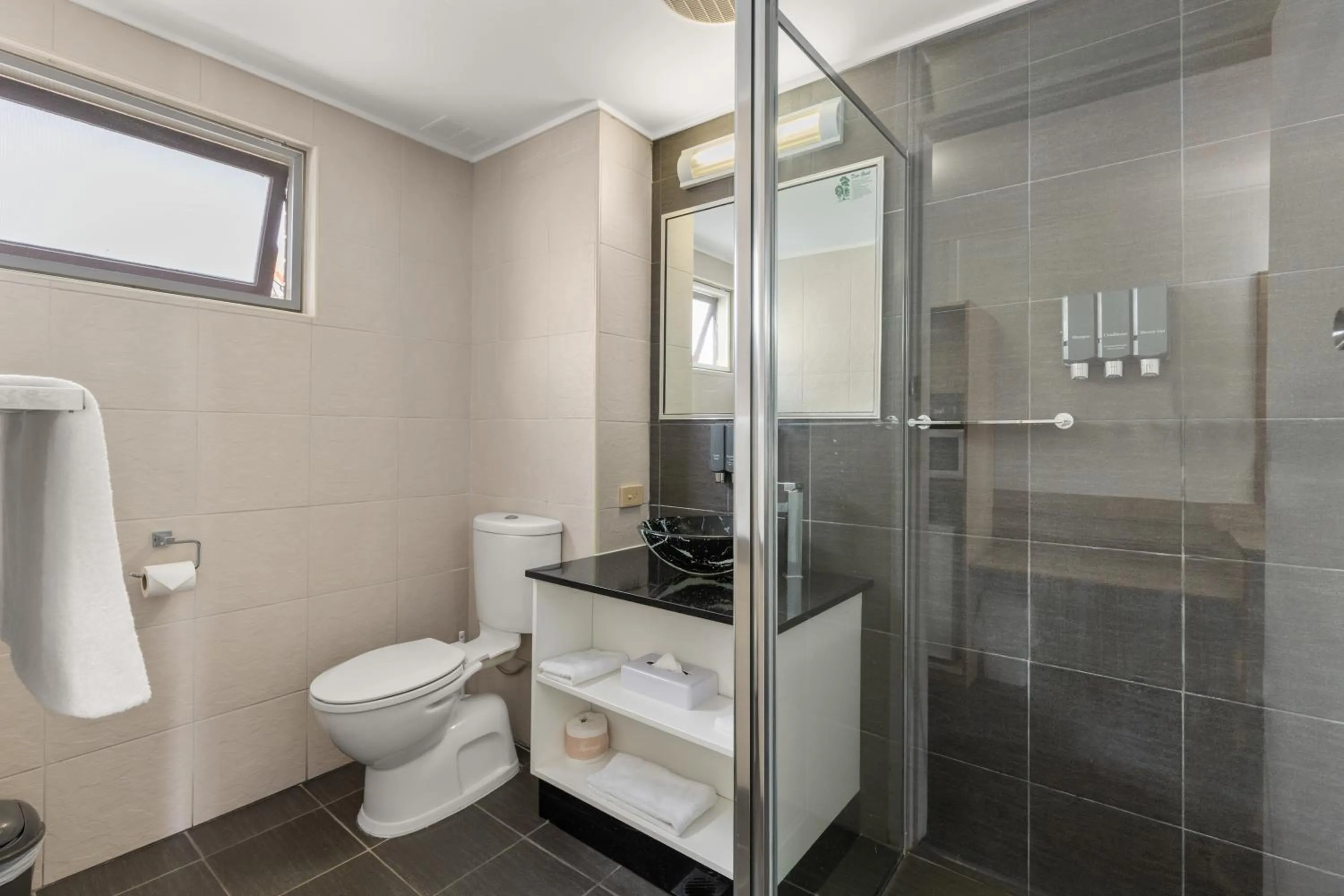 Bathroom in Zebra Motel