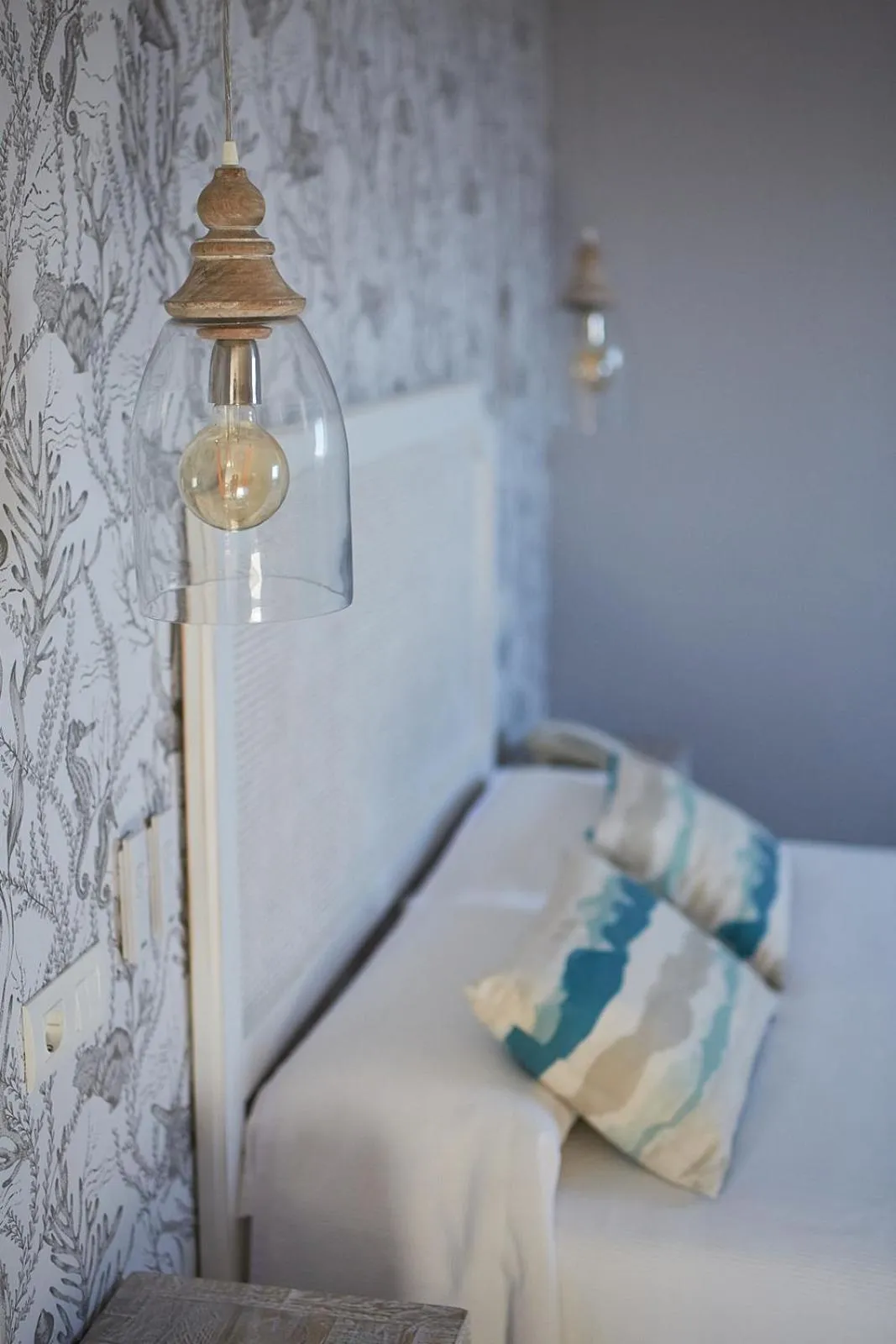 Decorative detail, Bed in Hotel Ribadesella Playa