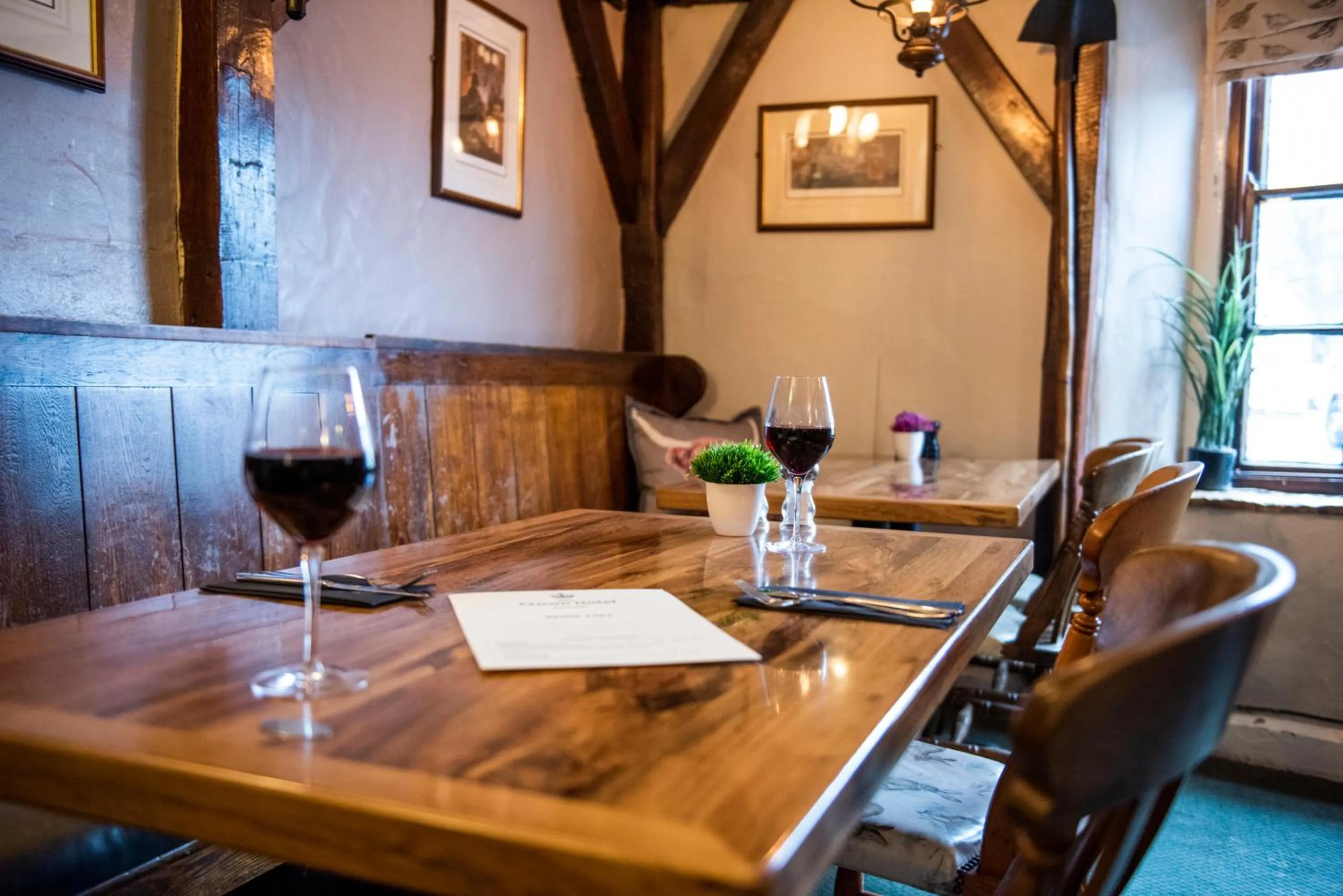 Dining area in The Crown Hotel