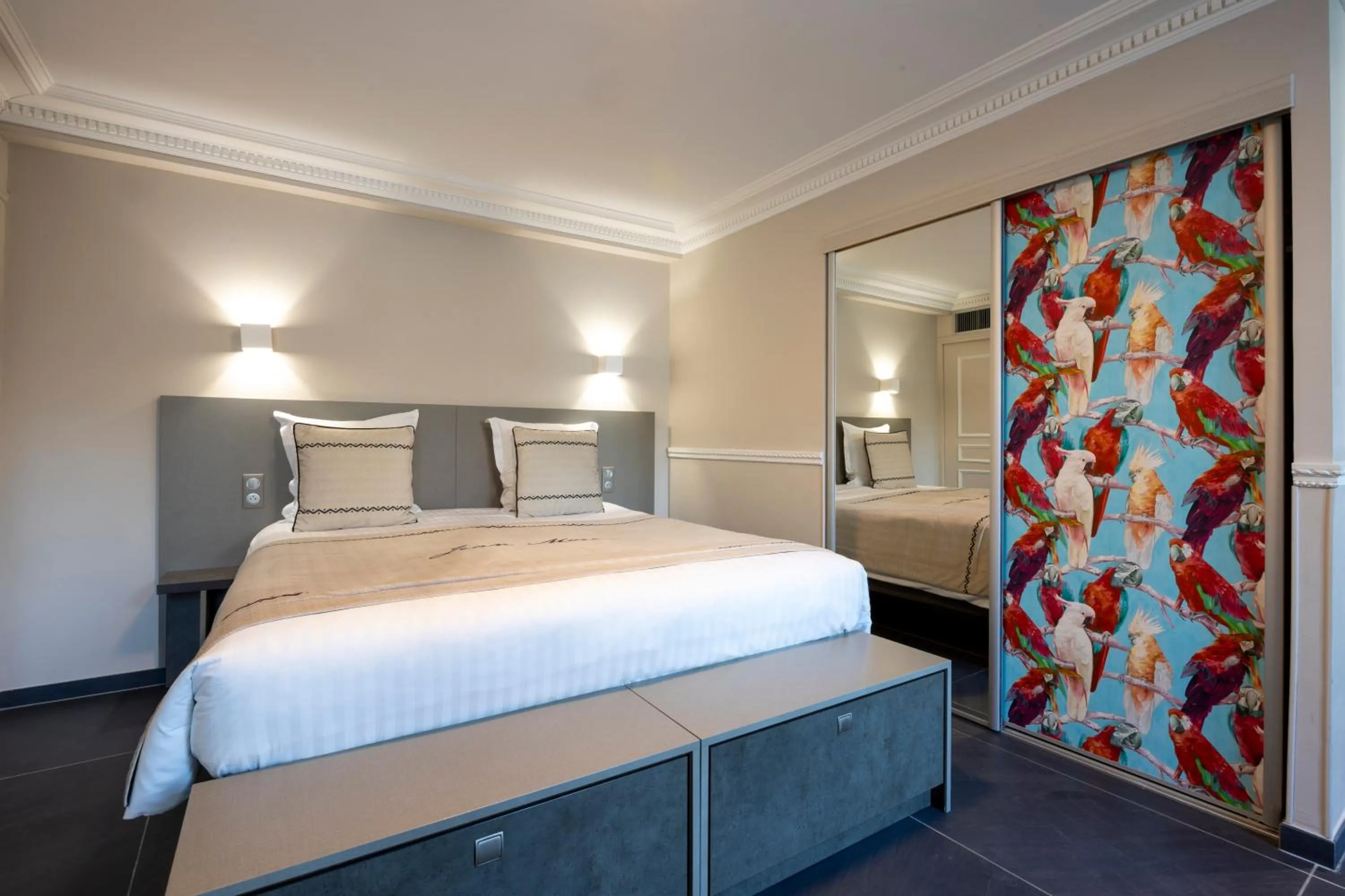 Bed in Hotel Jean Moët