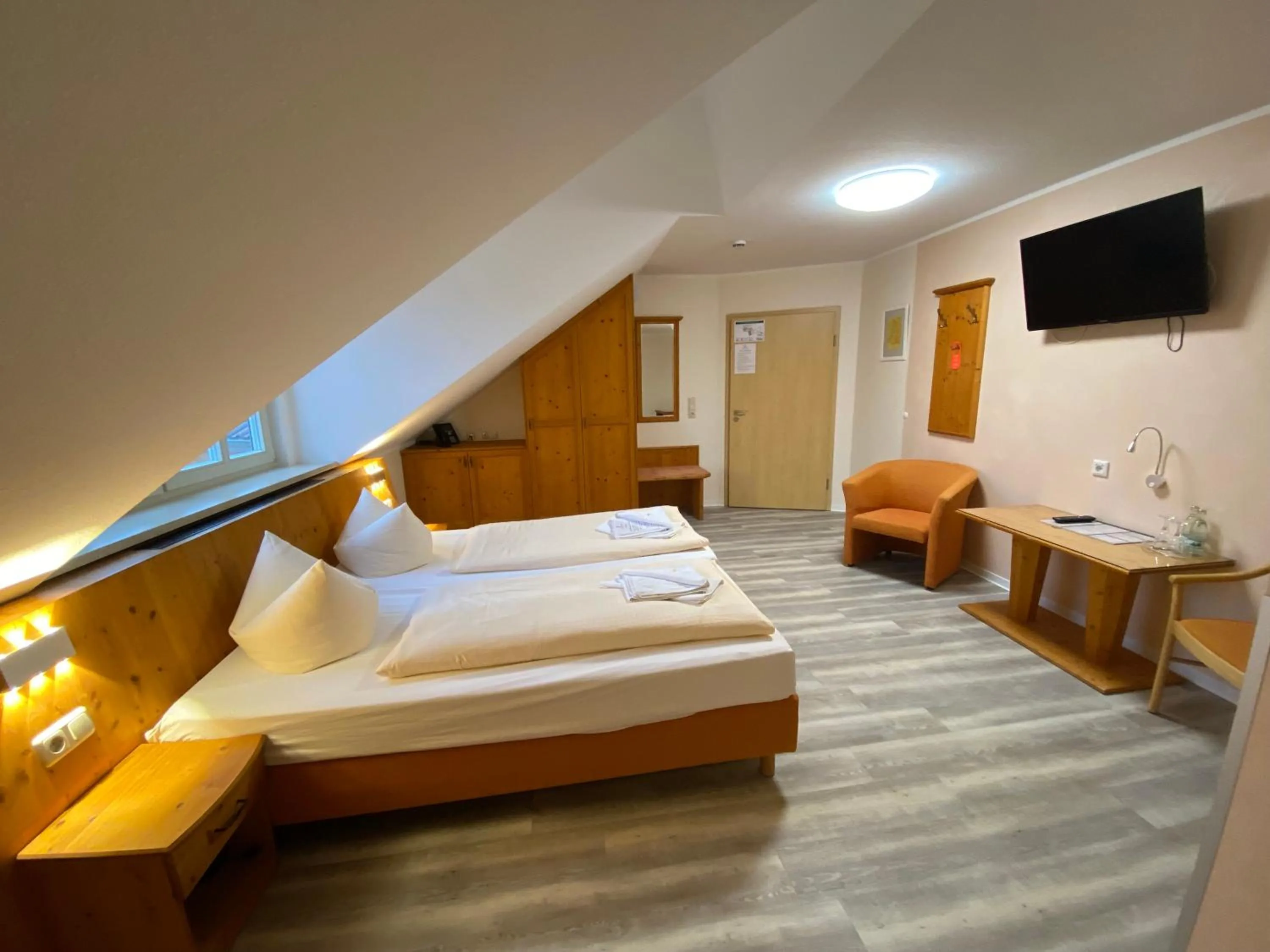 Photo of the whole room, Bed in Gästehaus Weidenmühle