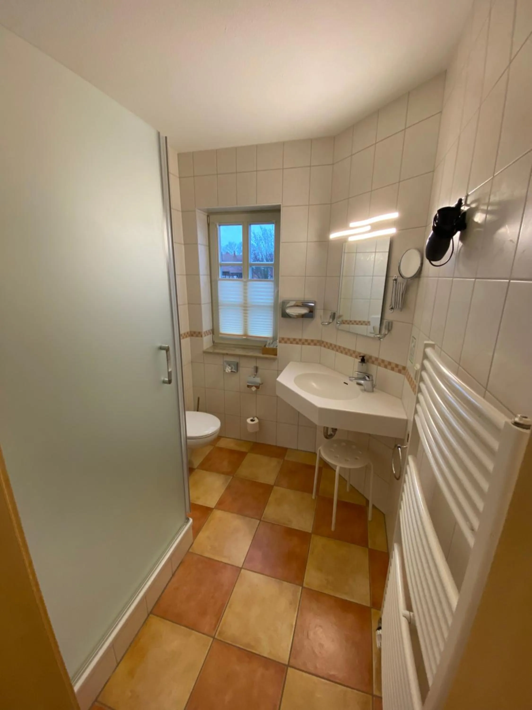 Bathroom in Gästehaus Weidenmühle