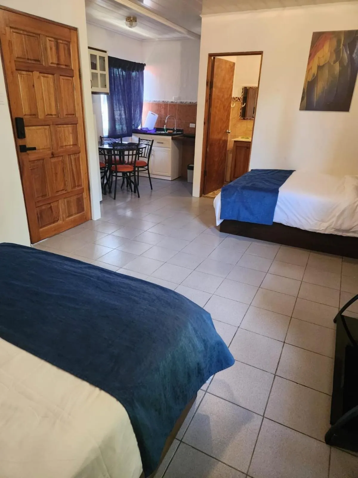 Kitchen or kitchenette, Bed in Hotel Villa Prats