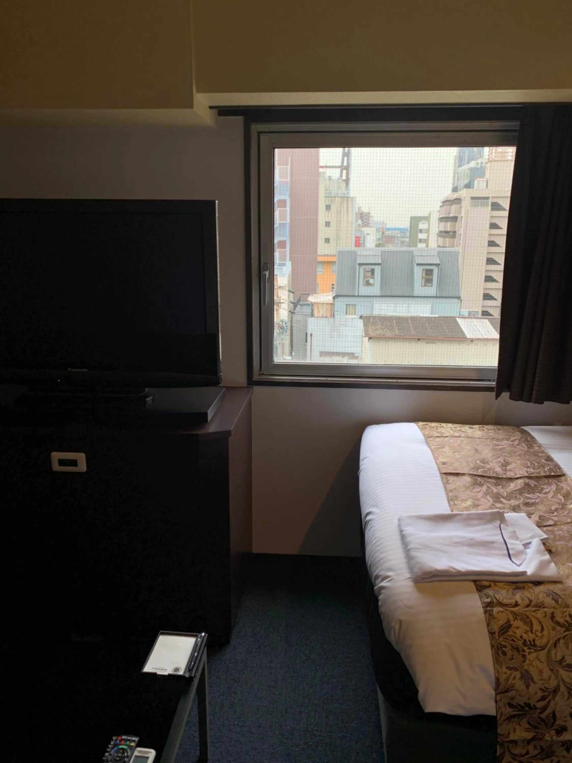 View (from property/room), Bed in Nagoyaeki Access Hotel