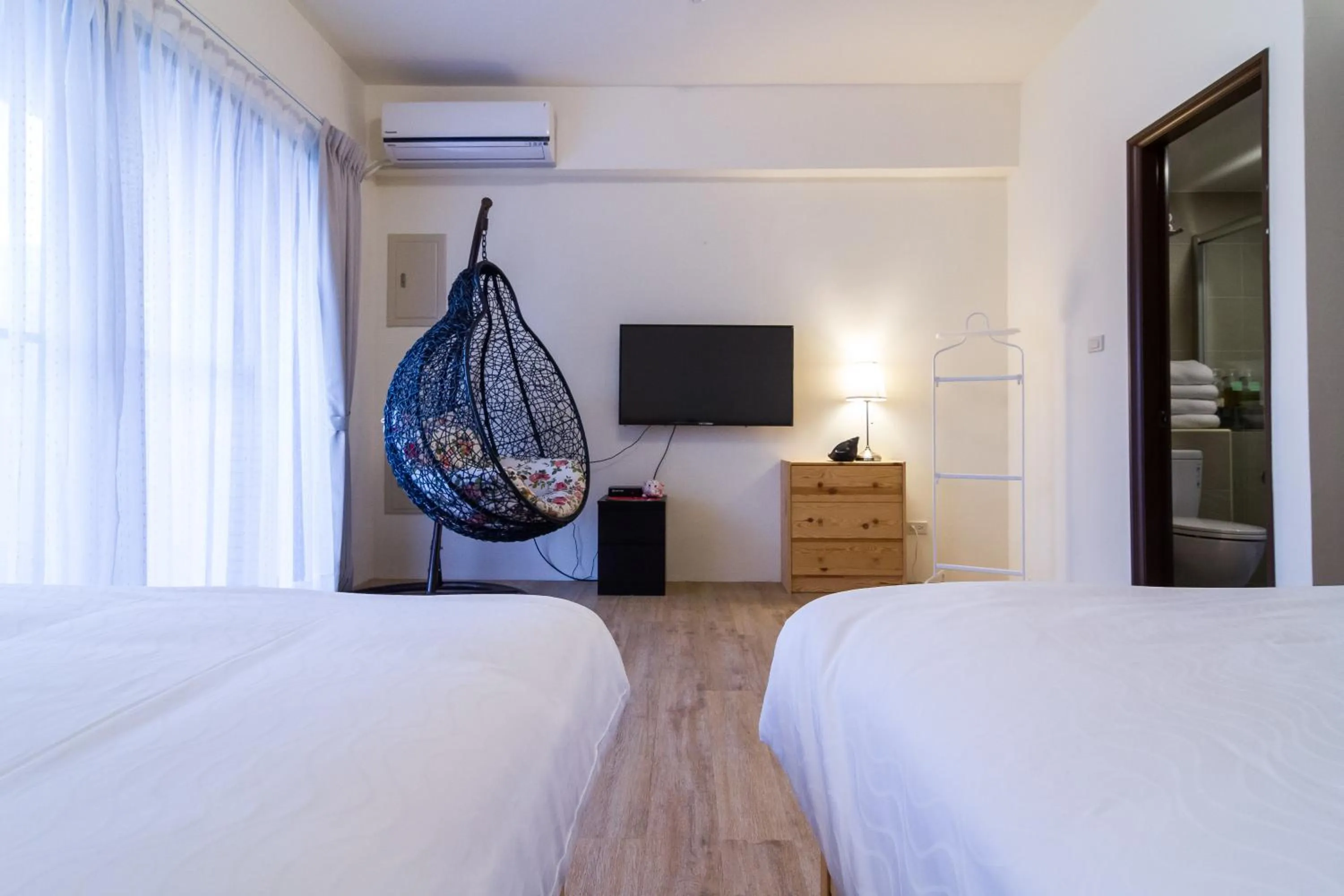 Bathroom, Bed in Wendy's home Toucheng Mansion A