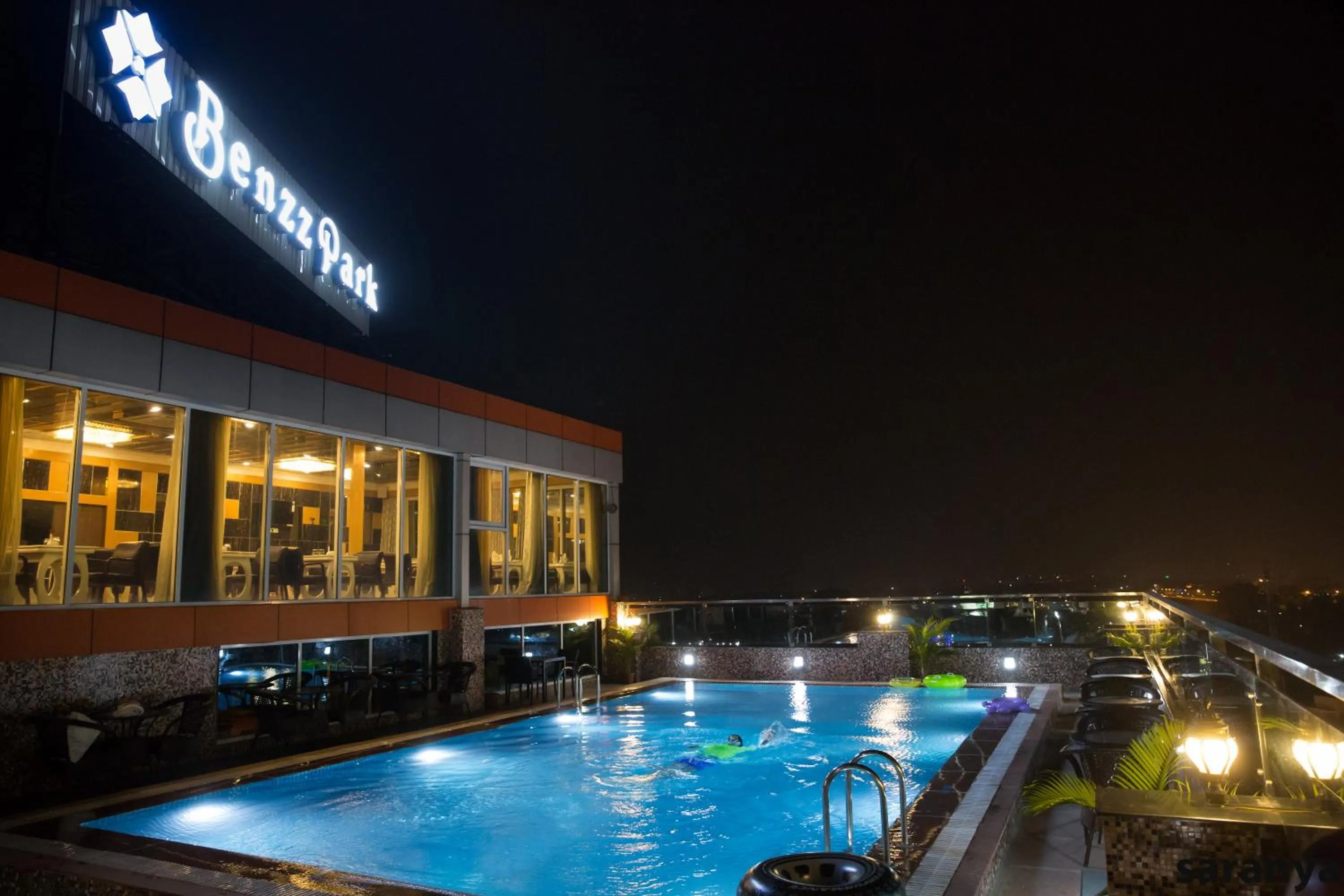 Swimming pool in Hotel Benzz Park Vellore