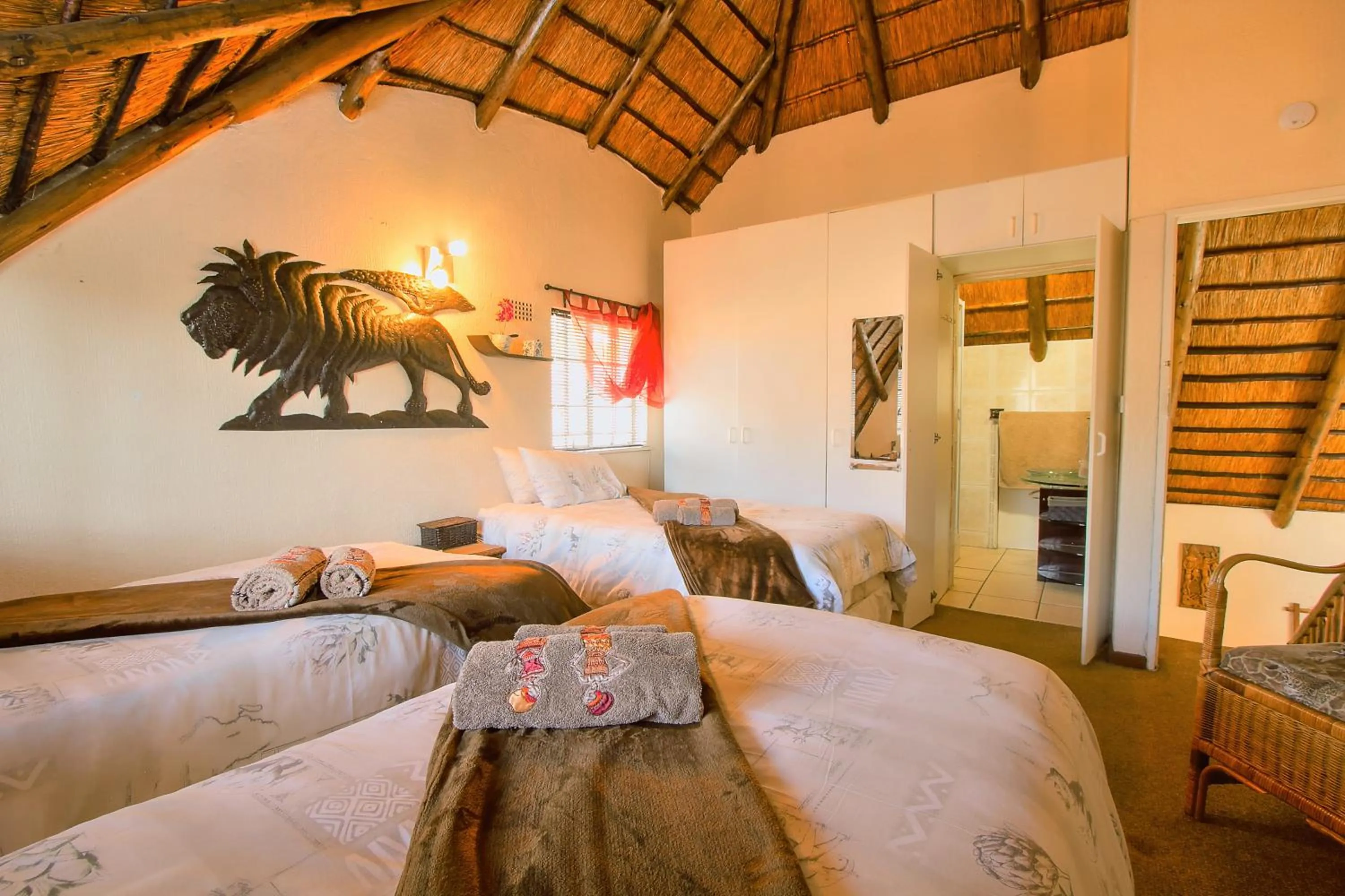 Photo of the whole room, Bed in All over Africa Guest house