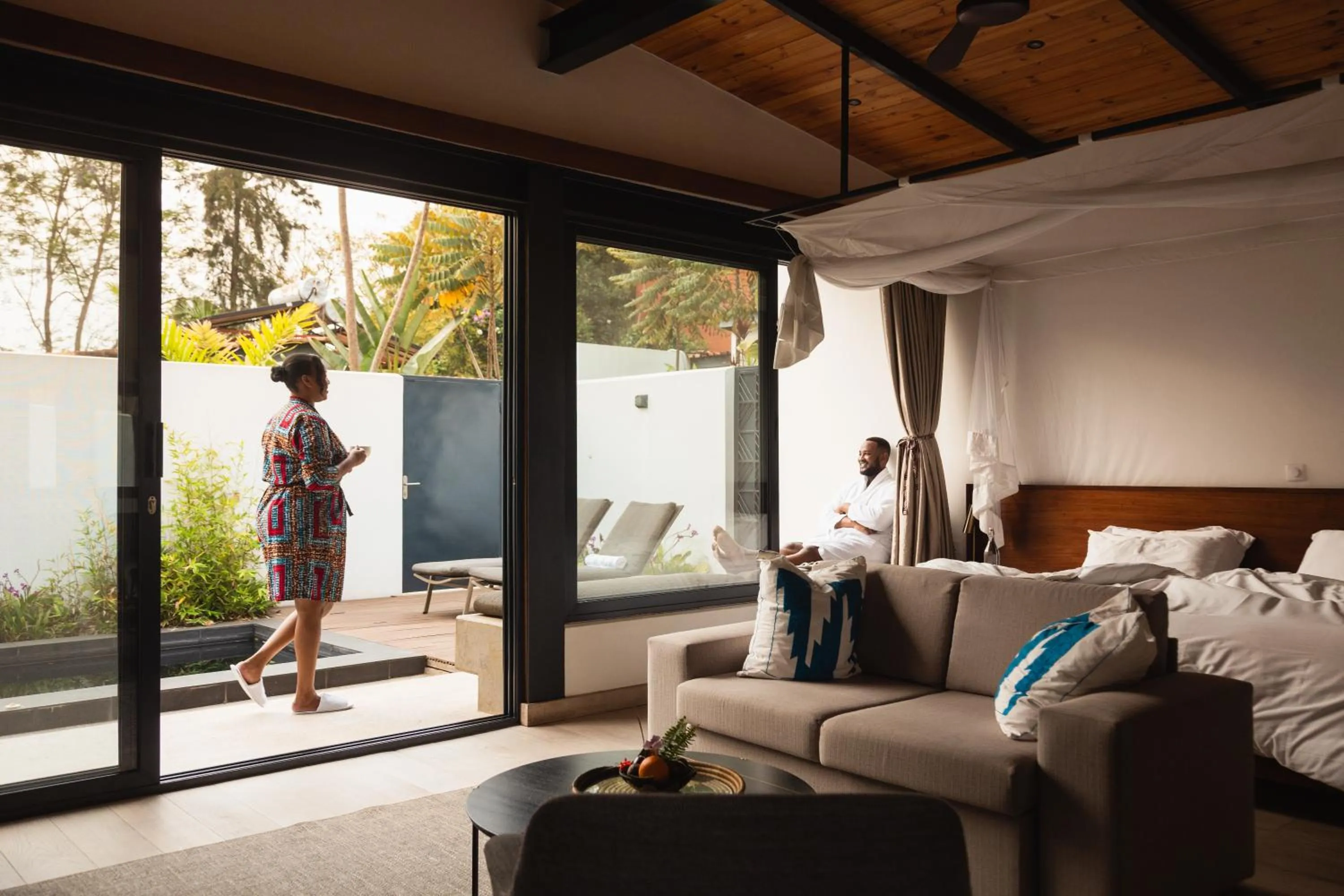 Balcony/Terrace, Bed in Hemingways Retreat Kigali