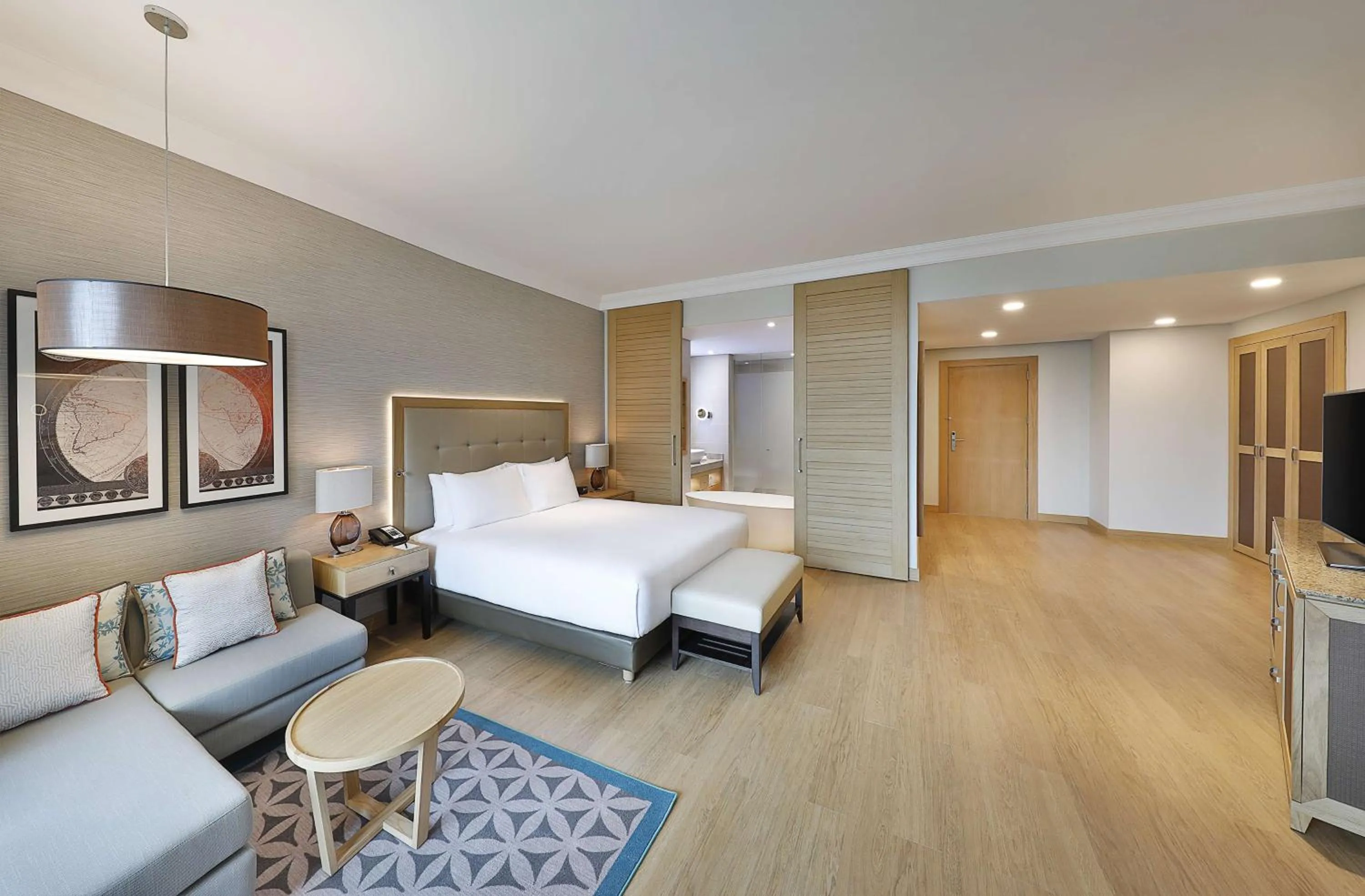 Bathroom, Bed in Hilton Cabo Verde Sal Resort