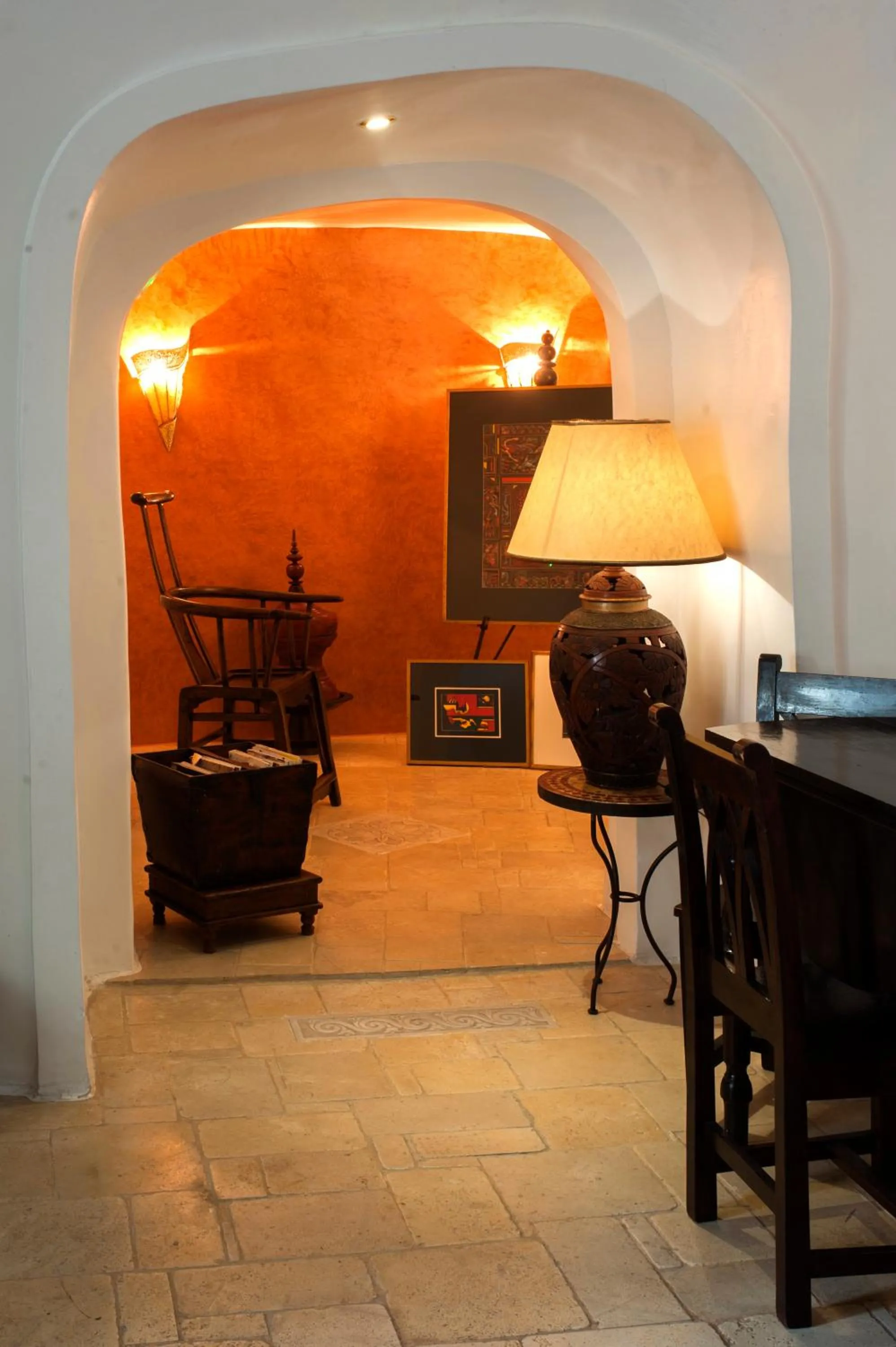 Living room in Heliophos Boutique Caves