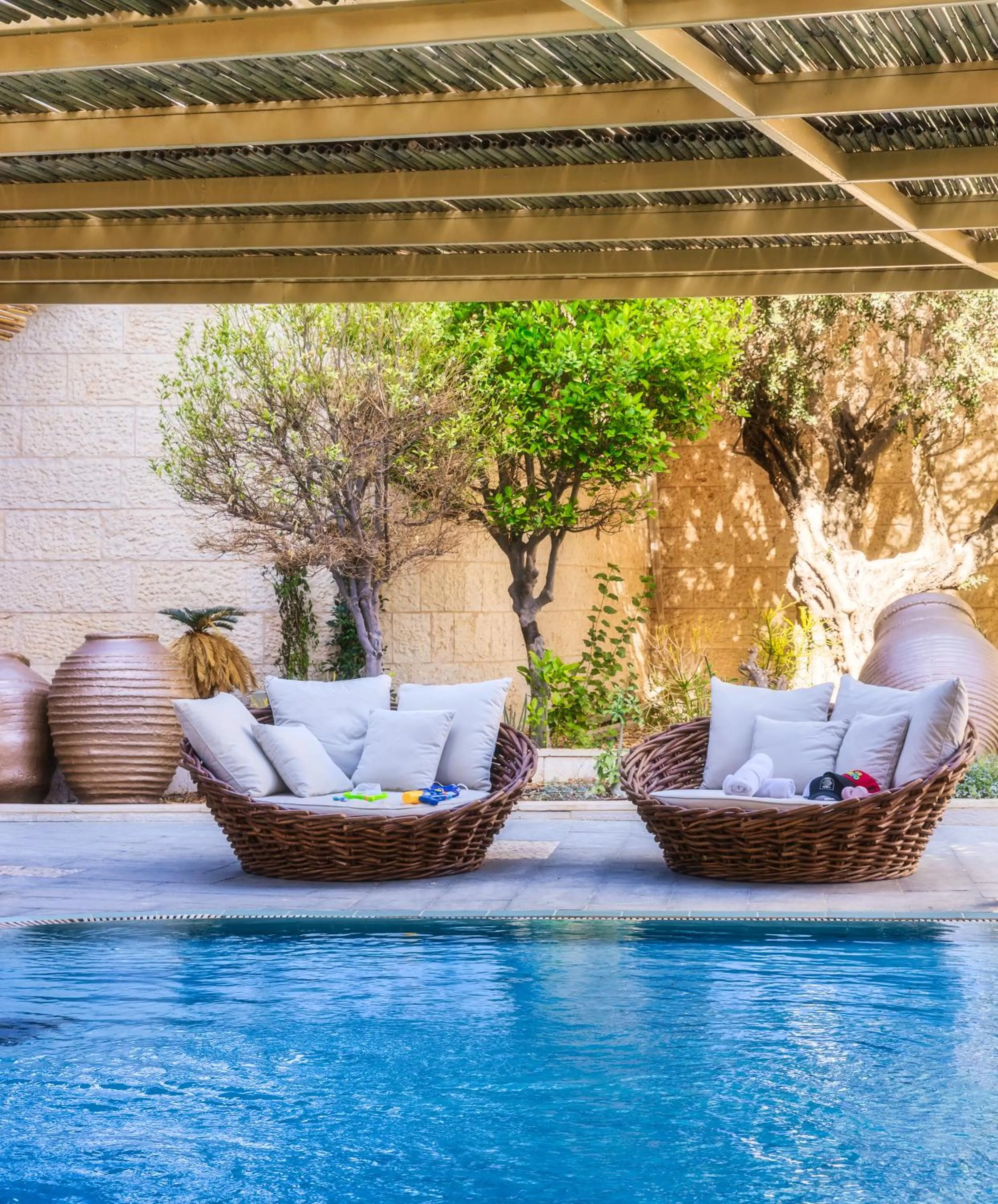 Swimming pool in Brown Red Sea