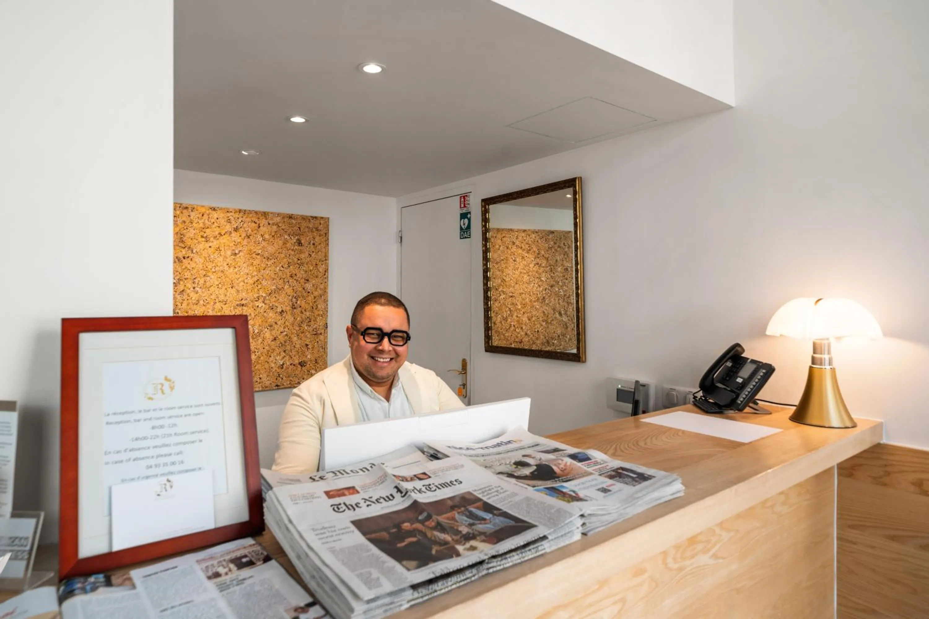 Lobby or reception in Hôtel Le Roquebrune