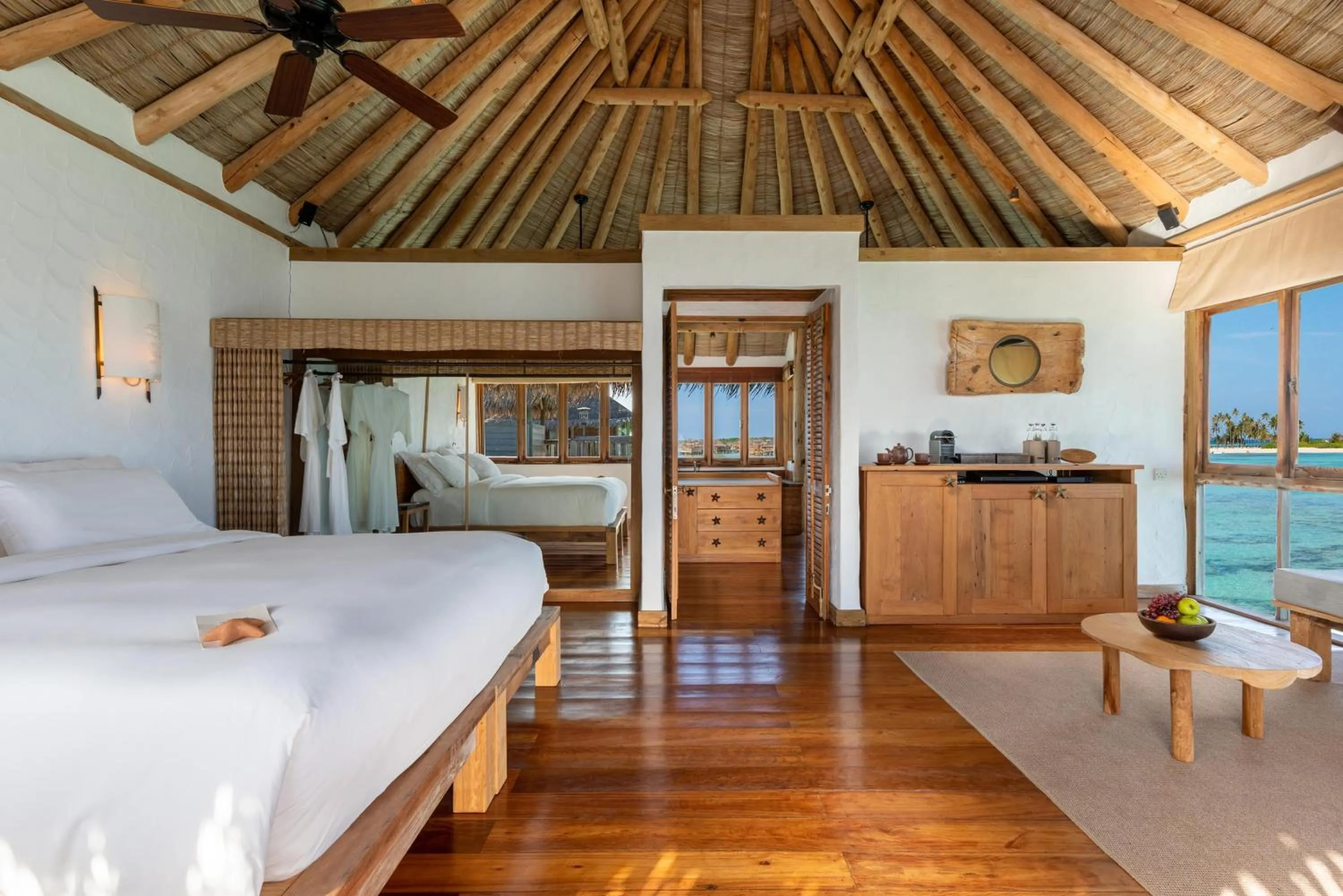 Bed in Gili Lankanfushi Maldives