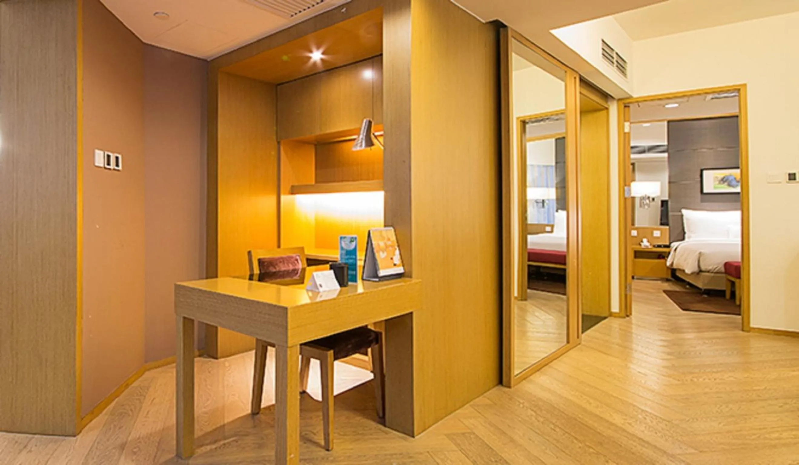 Decorative detail, Bed in Somerset Riverview Chengdu-Near Tianfu Square