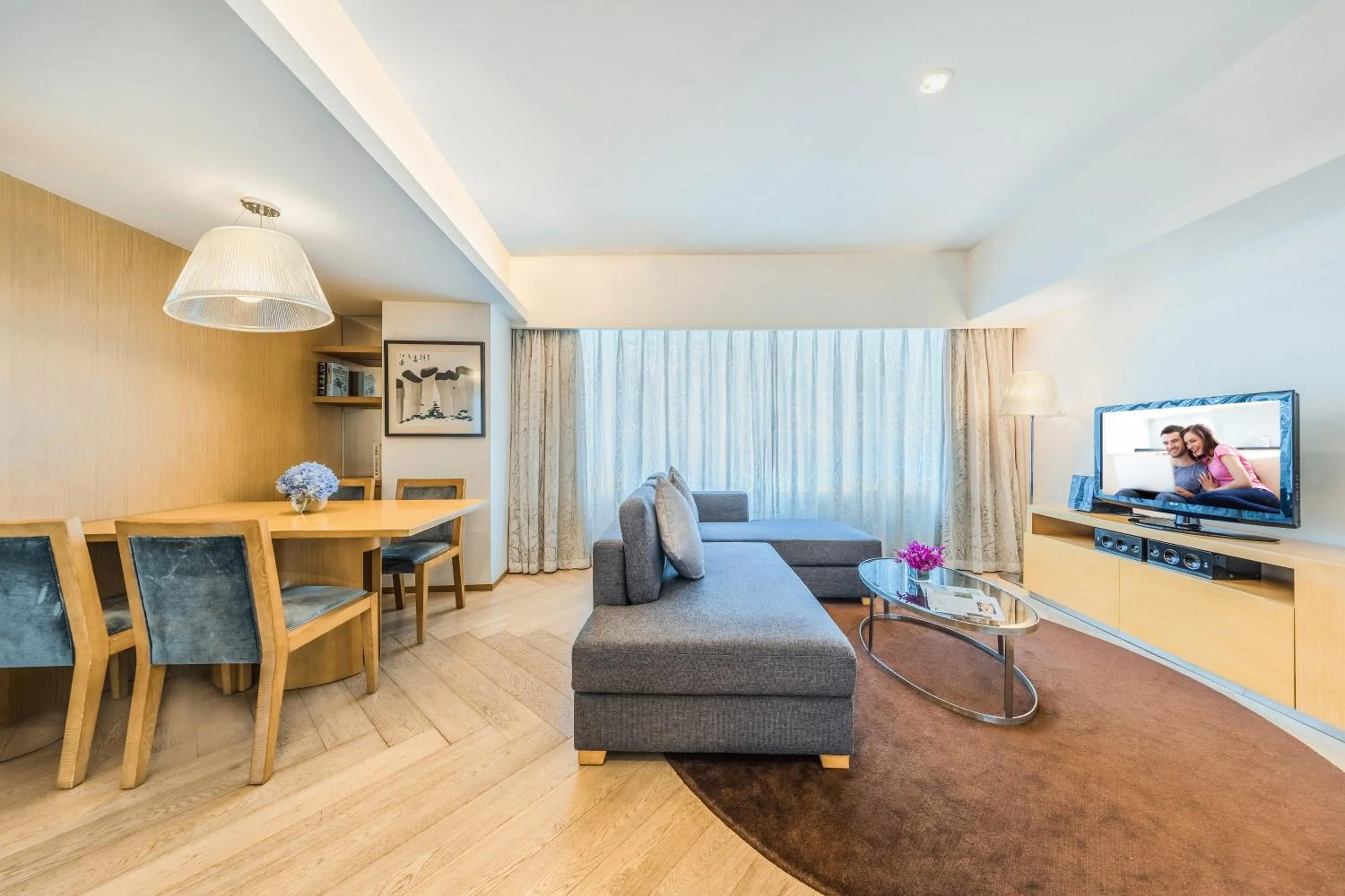 Living room in Somerset Riverview Chengdu-Near Tianfu Square