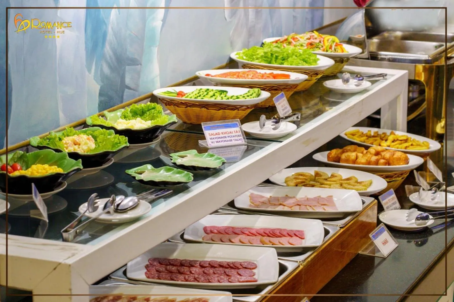 Buffet breakfast in Romance Hotel