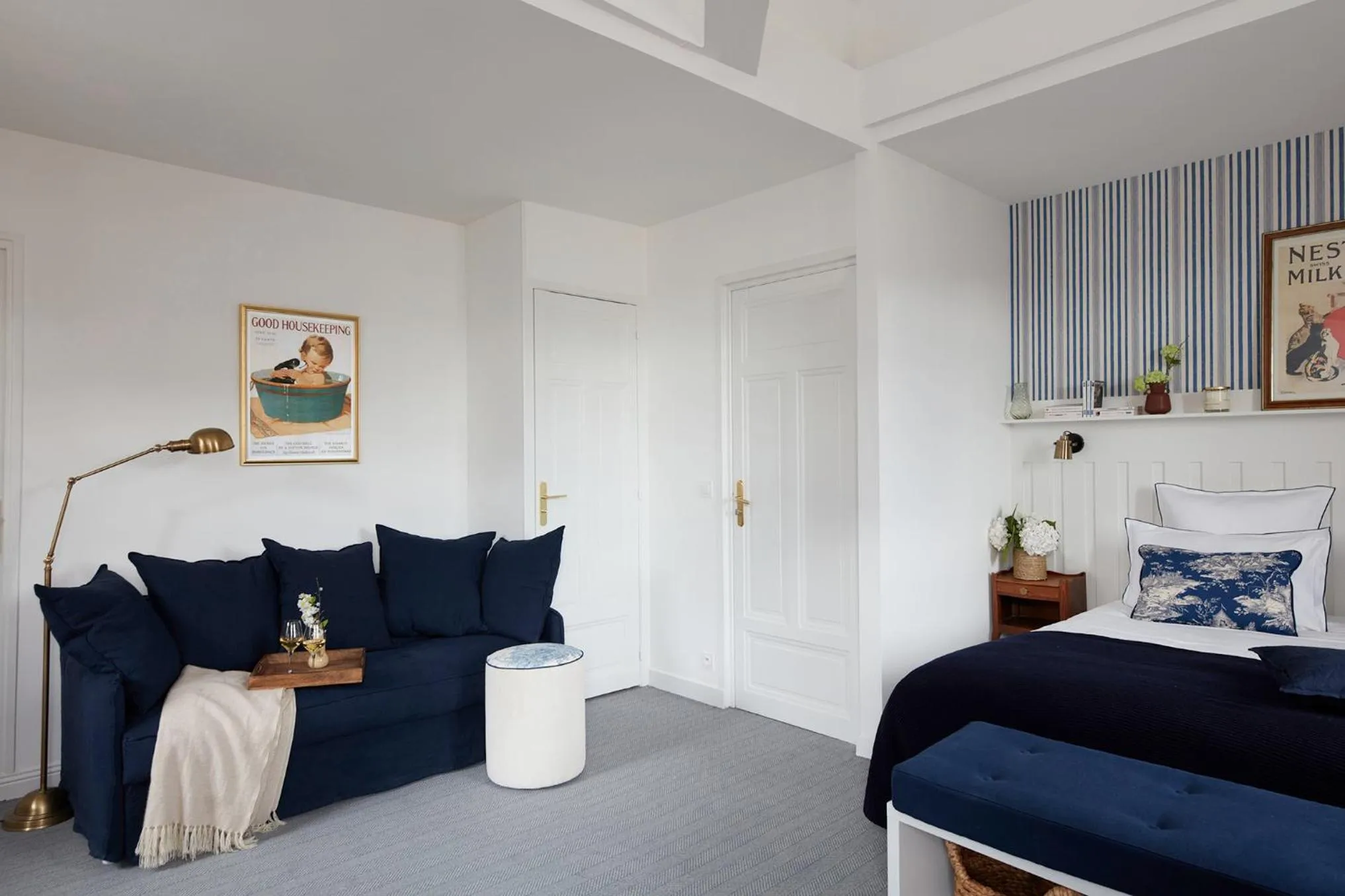 Living room, Bed in Le Flaubert