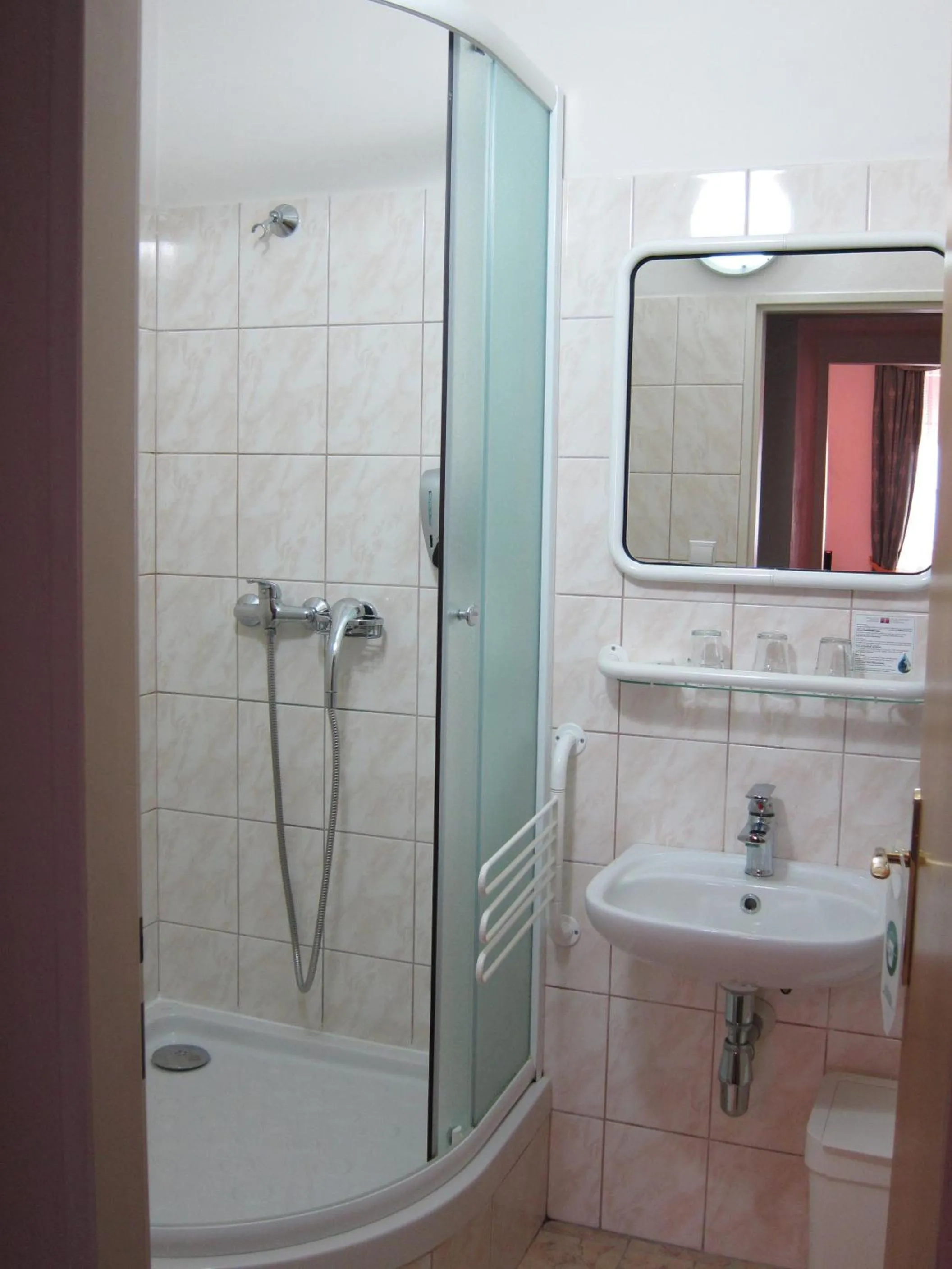 Shower in Hotel Omega Brno