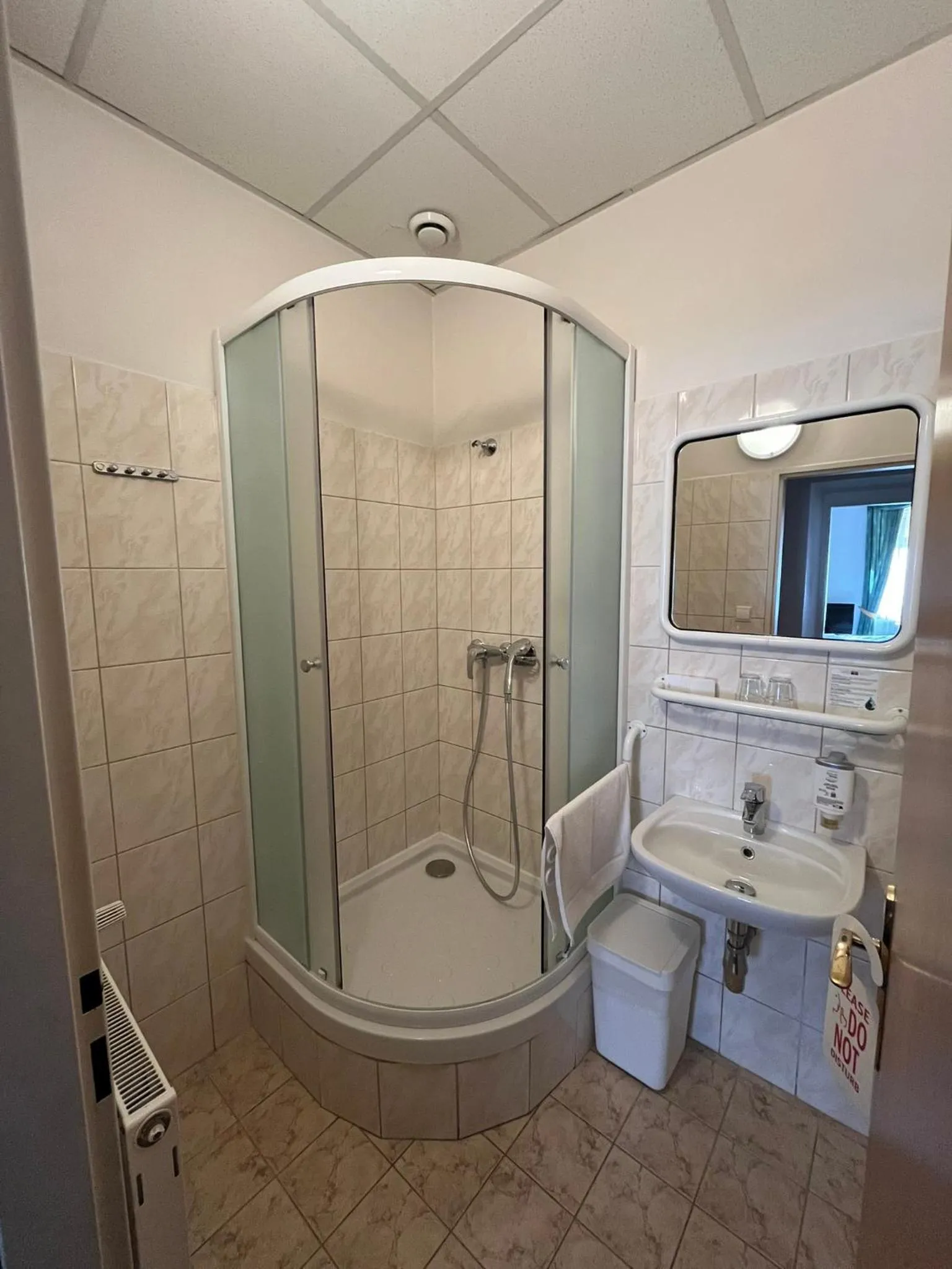 Shower in Hotel Omega Brno