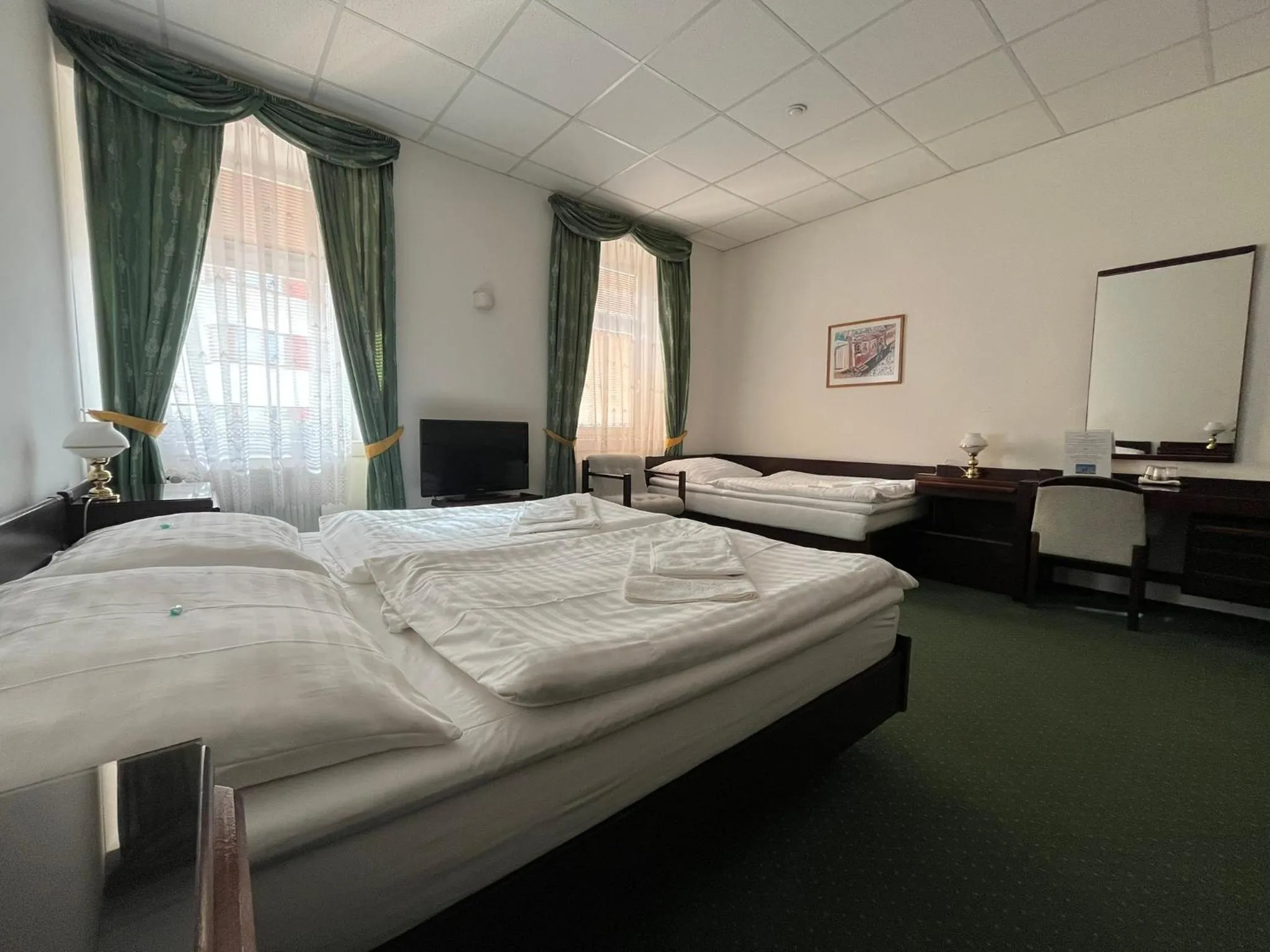 Bed in Hotel Omega Brno