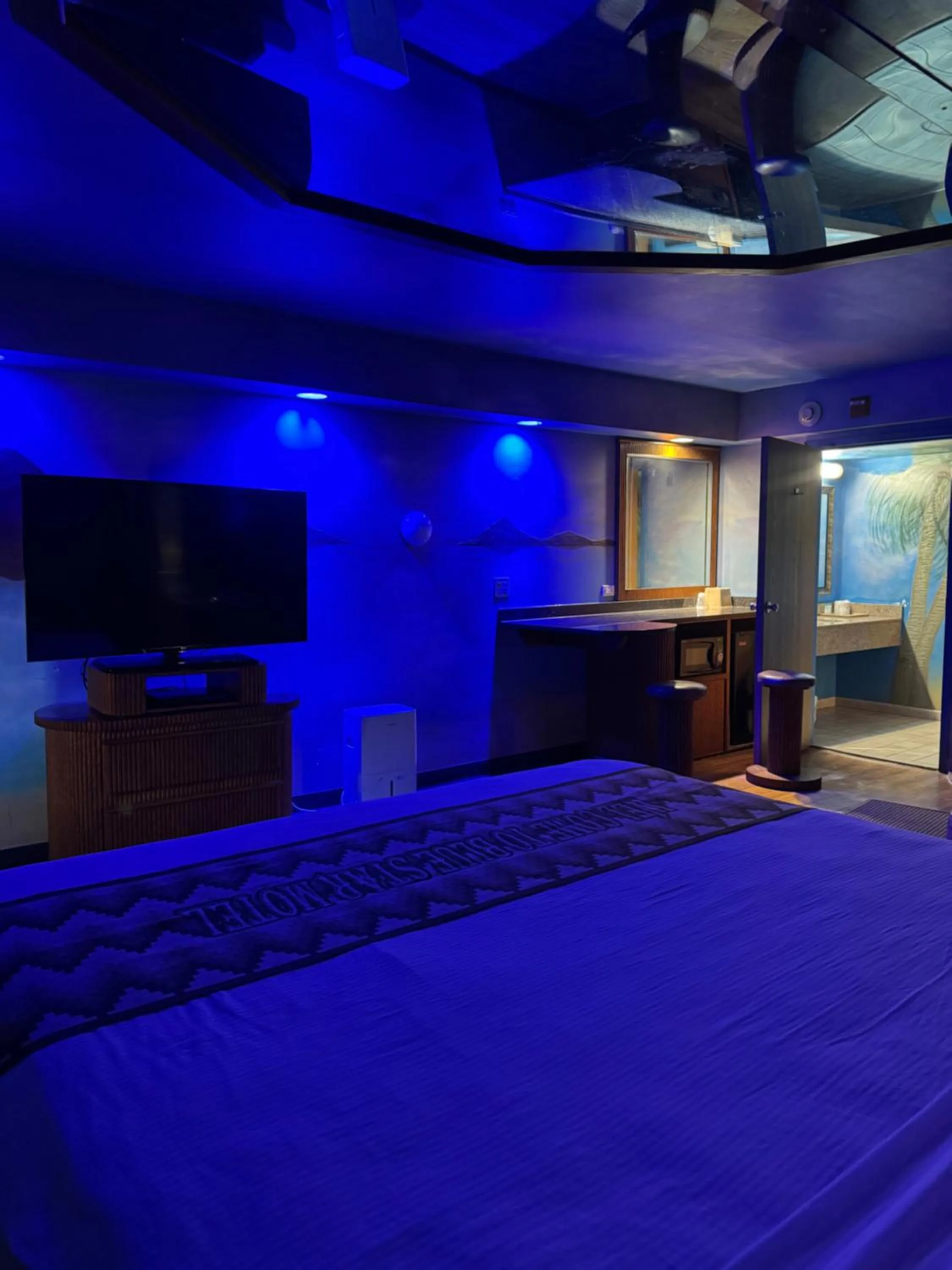 Bed in Blue Star Motel