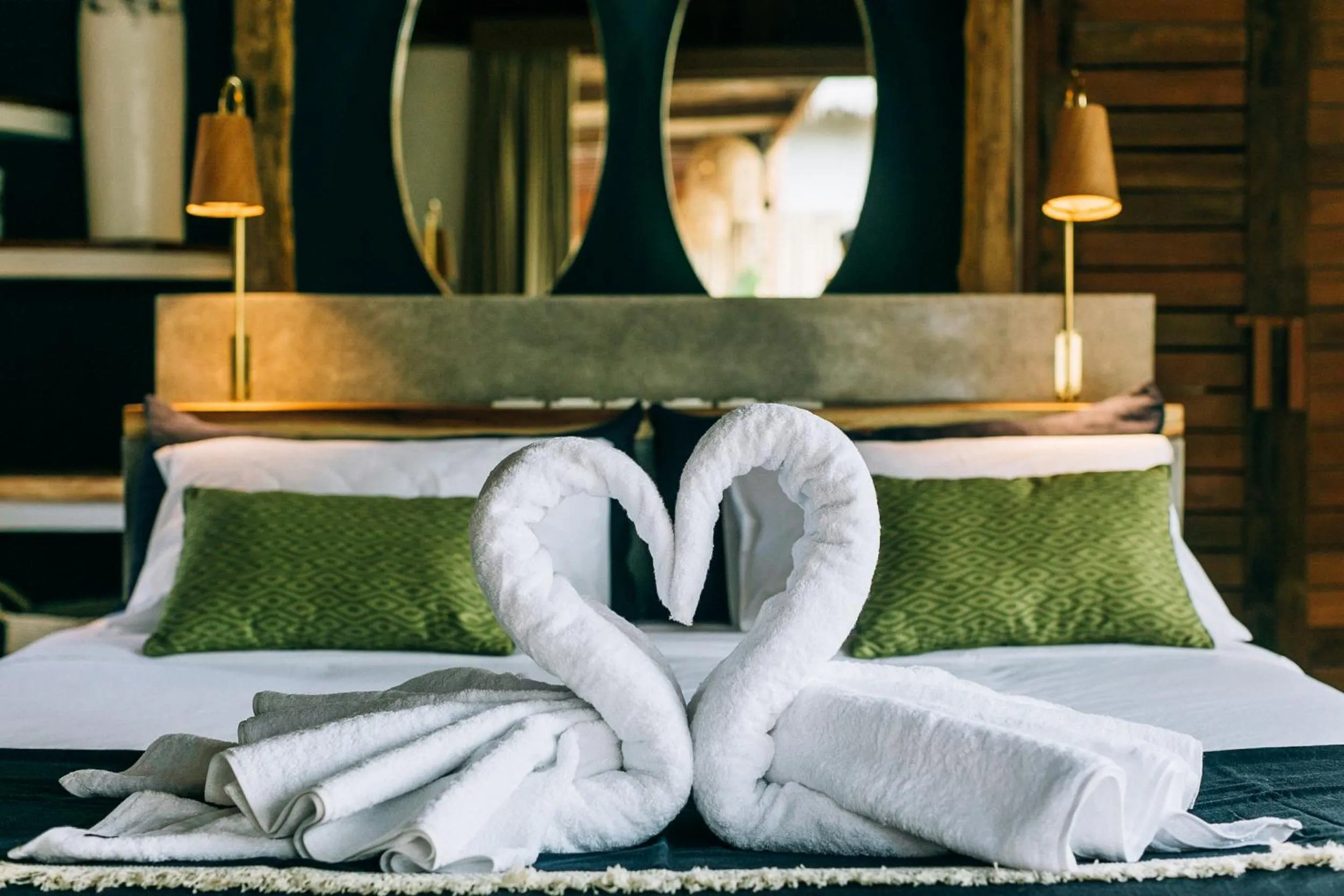 Bed in Majo Private Villas