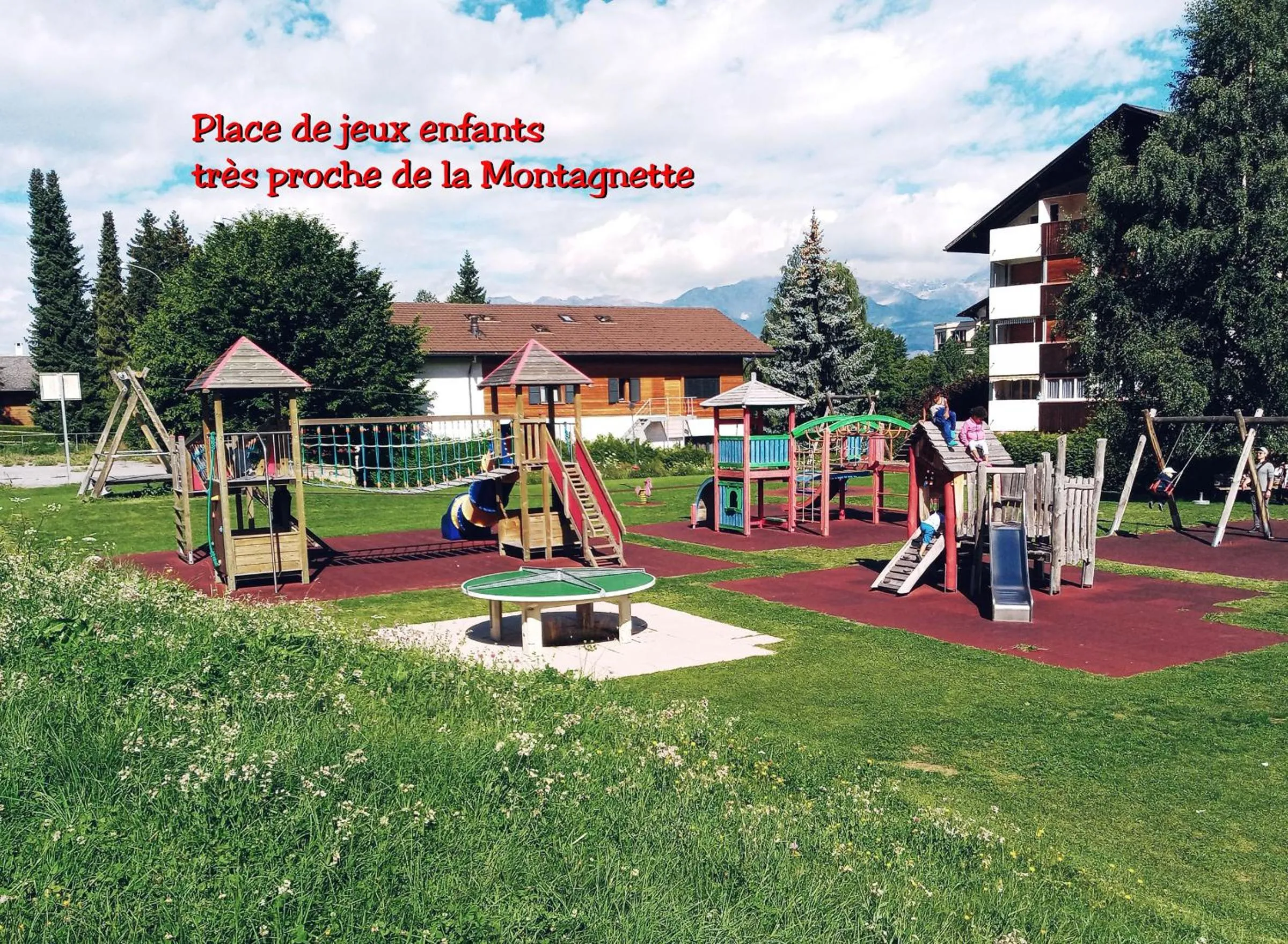 Children play ground in La Montagnette, VERCORIN