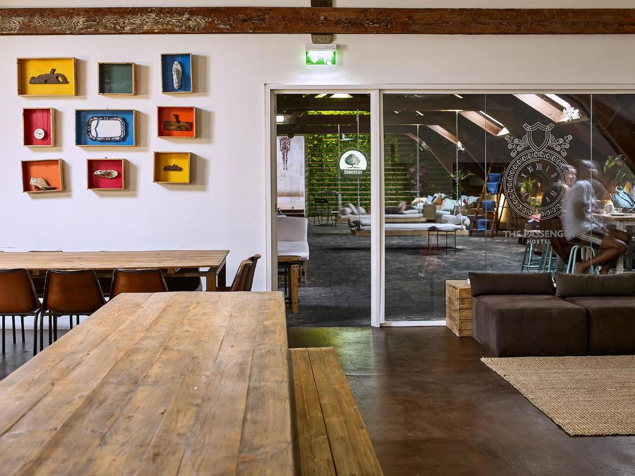 Communal lounge/ TV room in The Passenger Hostel