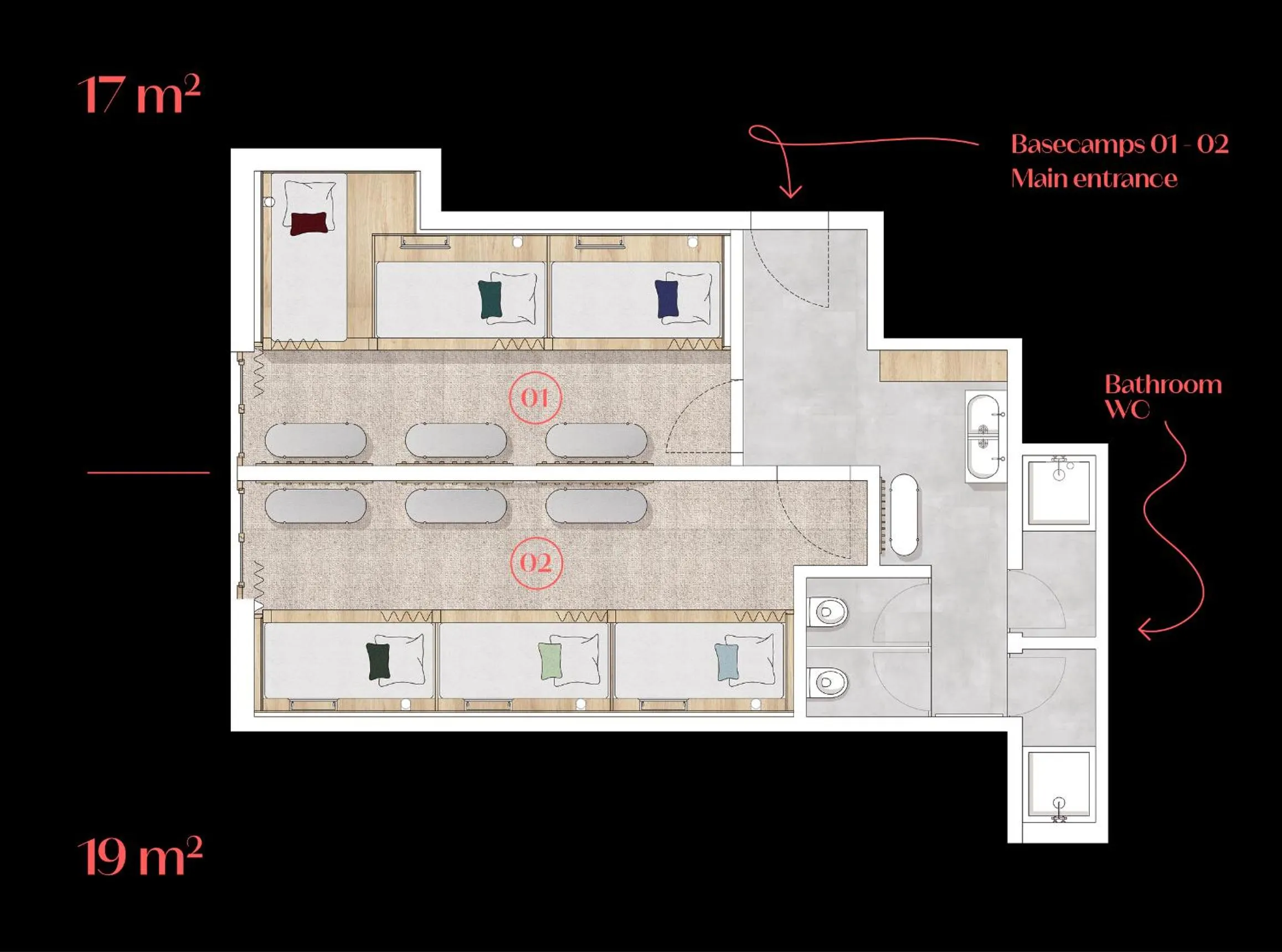 Floor plan in Carina - Design&Lifestyle hotel
