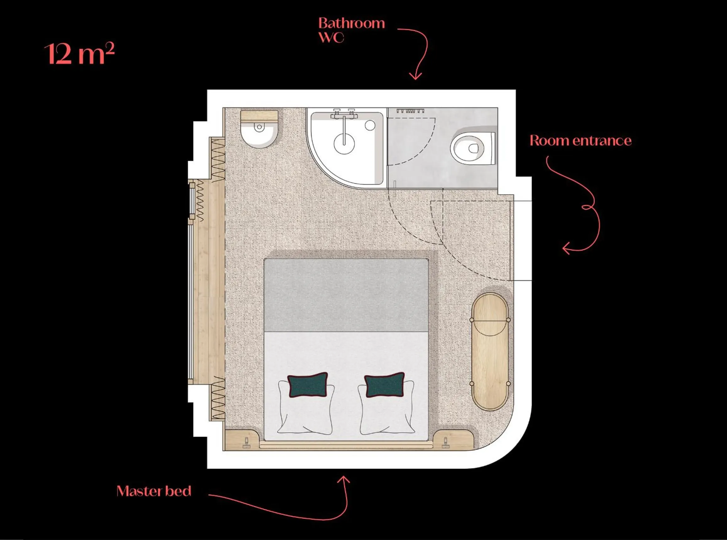 Floor plan in Carina - Design&Lifestyle hotel