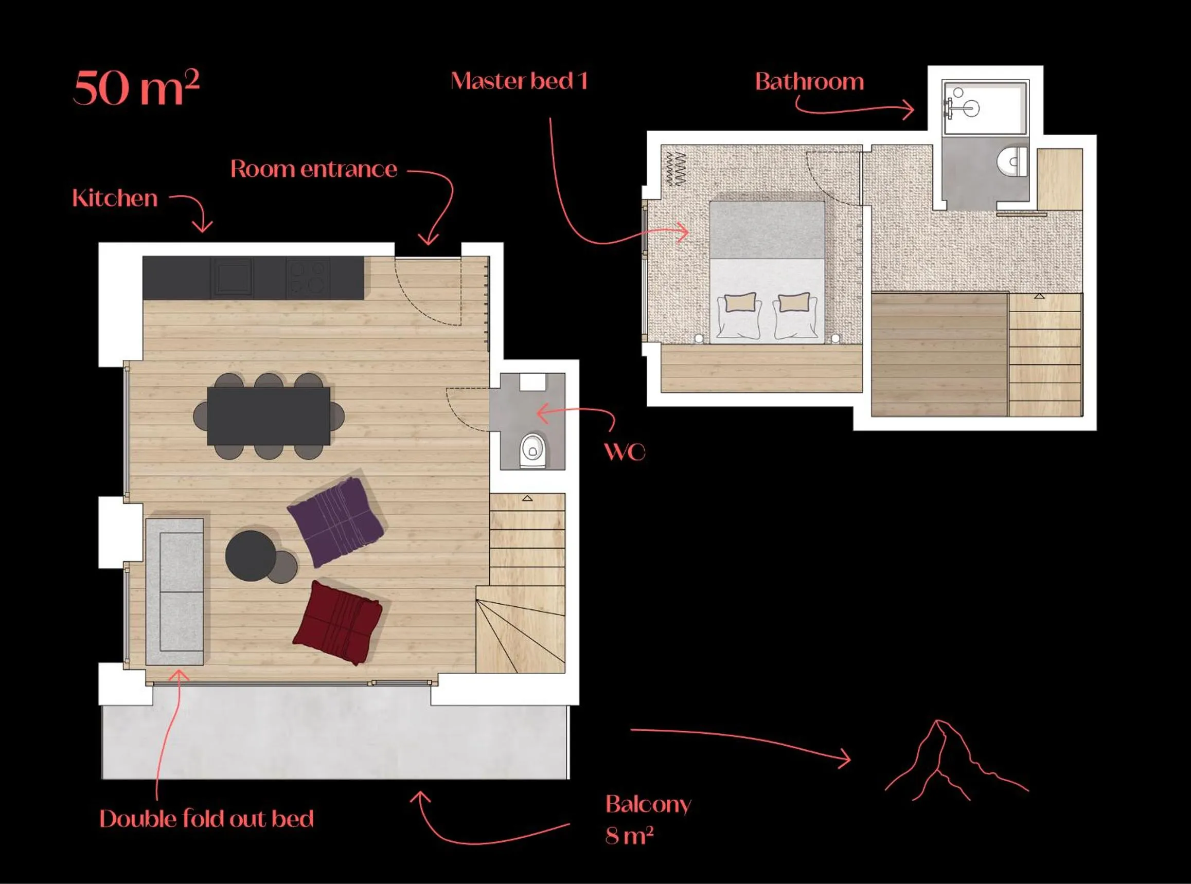 Floor plan in Carina - Design&Lifestyle hotel