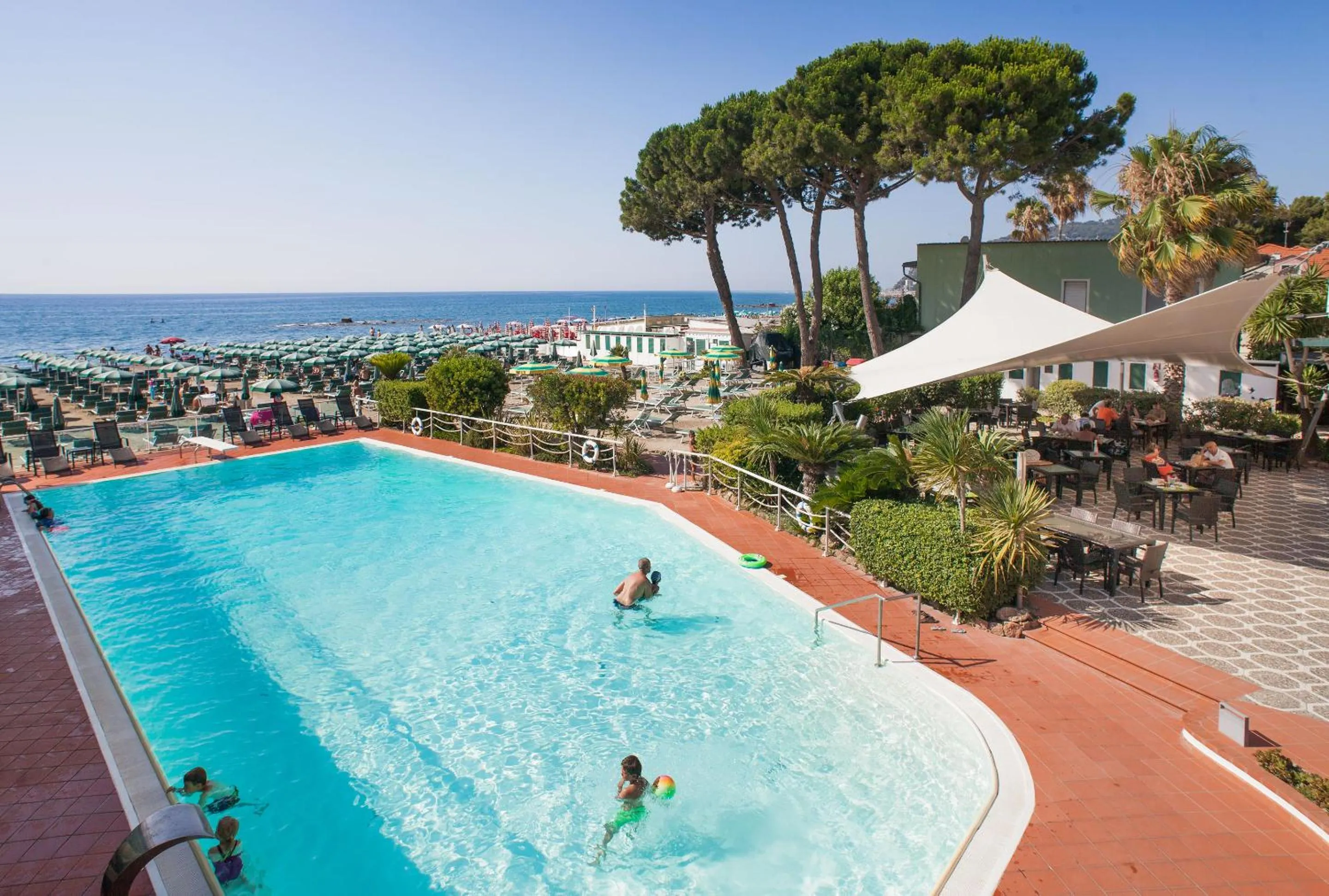 Pool view in Hotel Gabriella