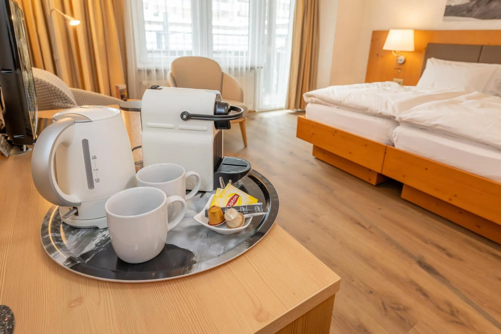 Bed in Hotel Sarazena