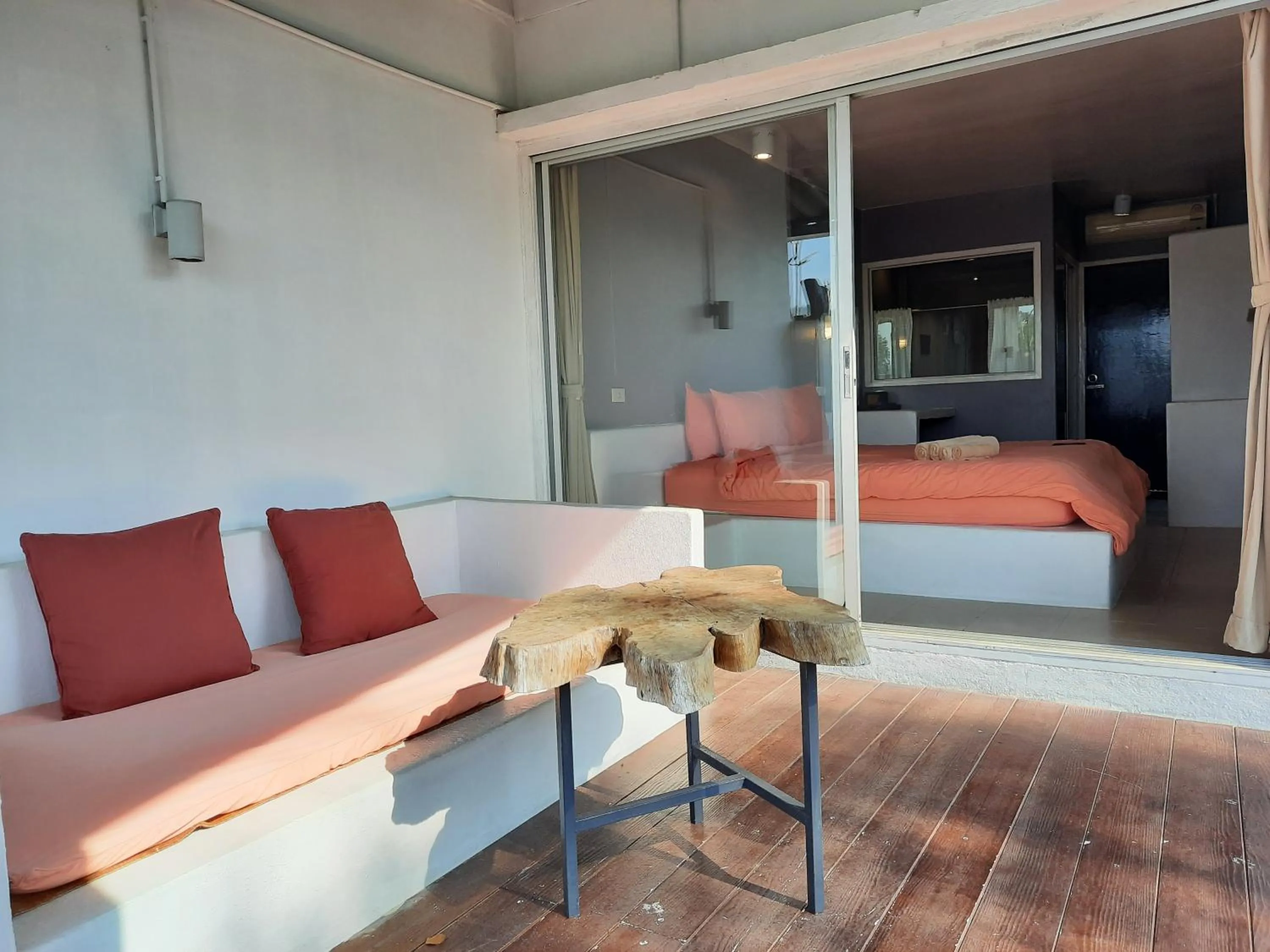 Bed in Chasorn Riverside Resort