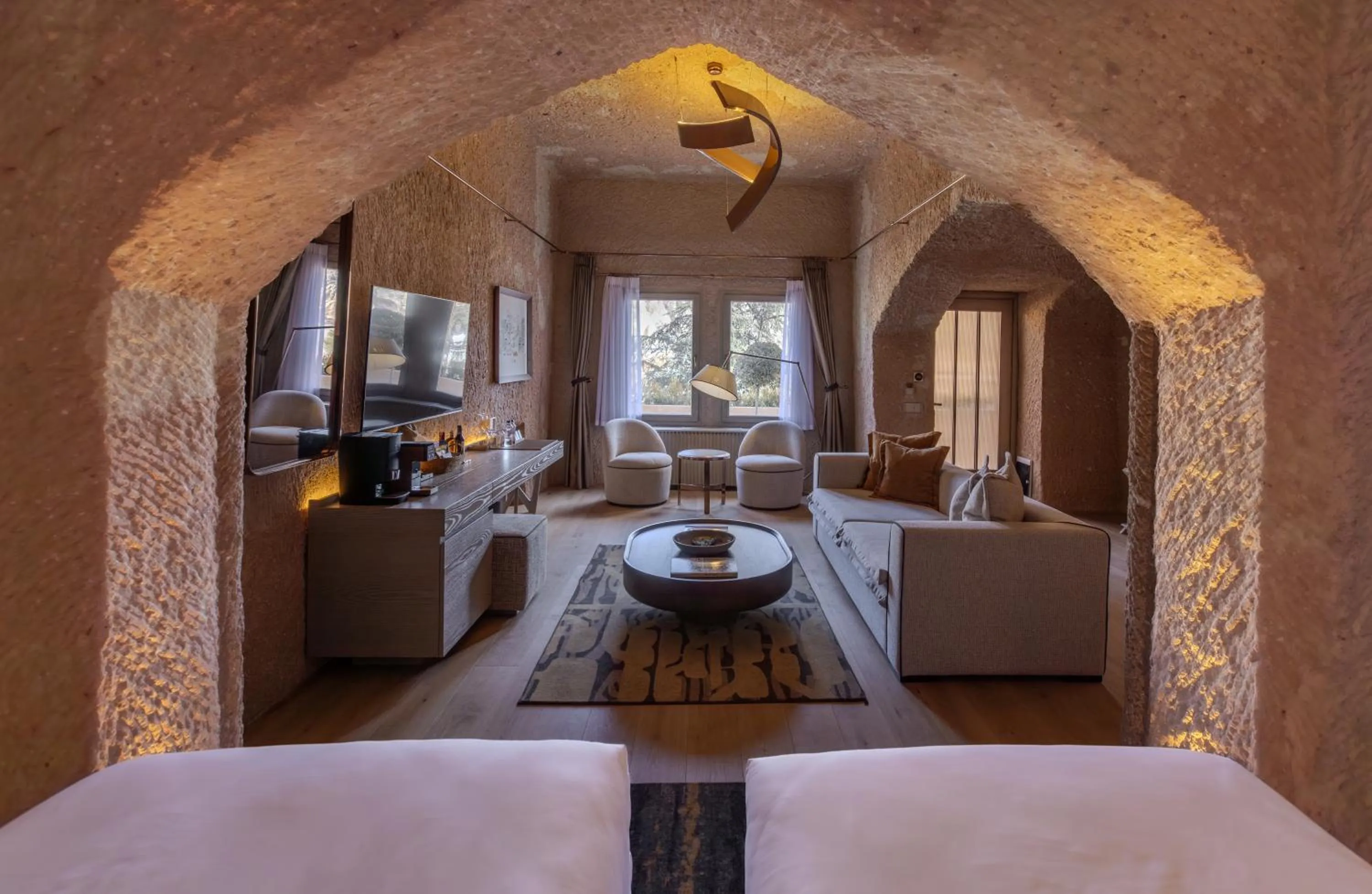 Bed in Avantgarde Refined Caves Of Cappadocia