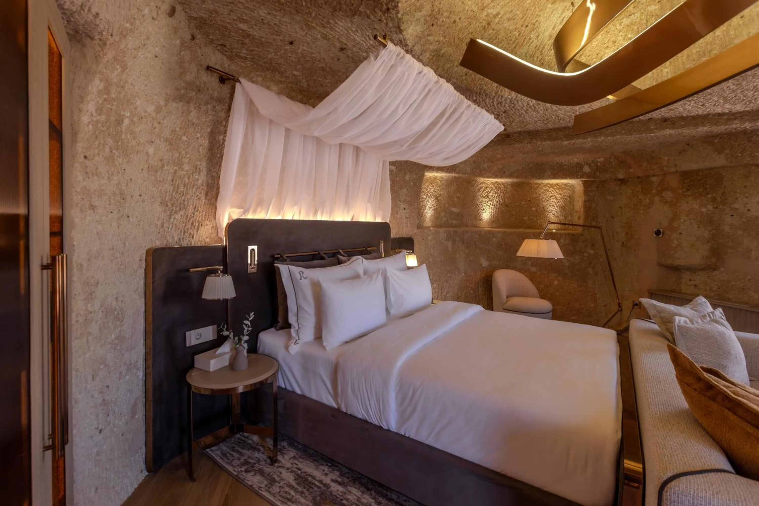 Bed in Avantgarde Refined Caves Of Cappadocia